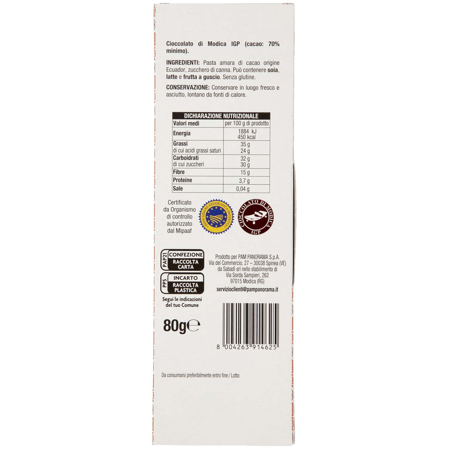 I TESORI Cioccolato di Modica IGP 70% Cacao 80 g – immagine 4