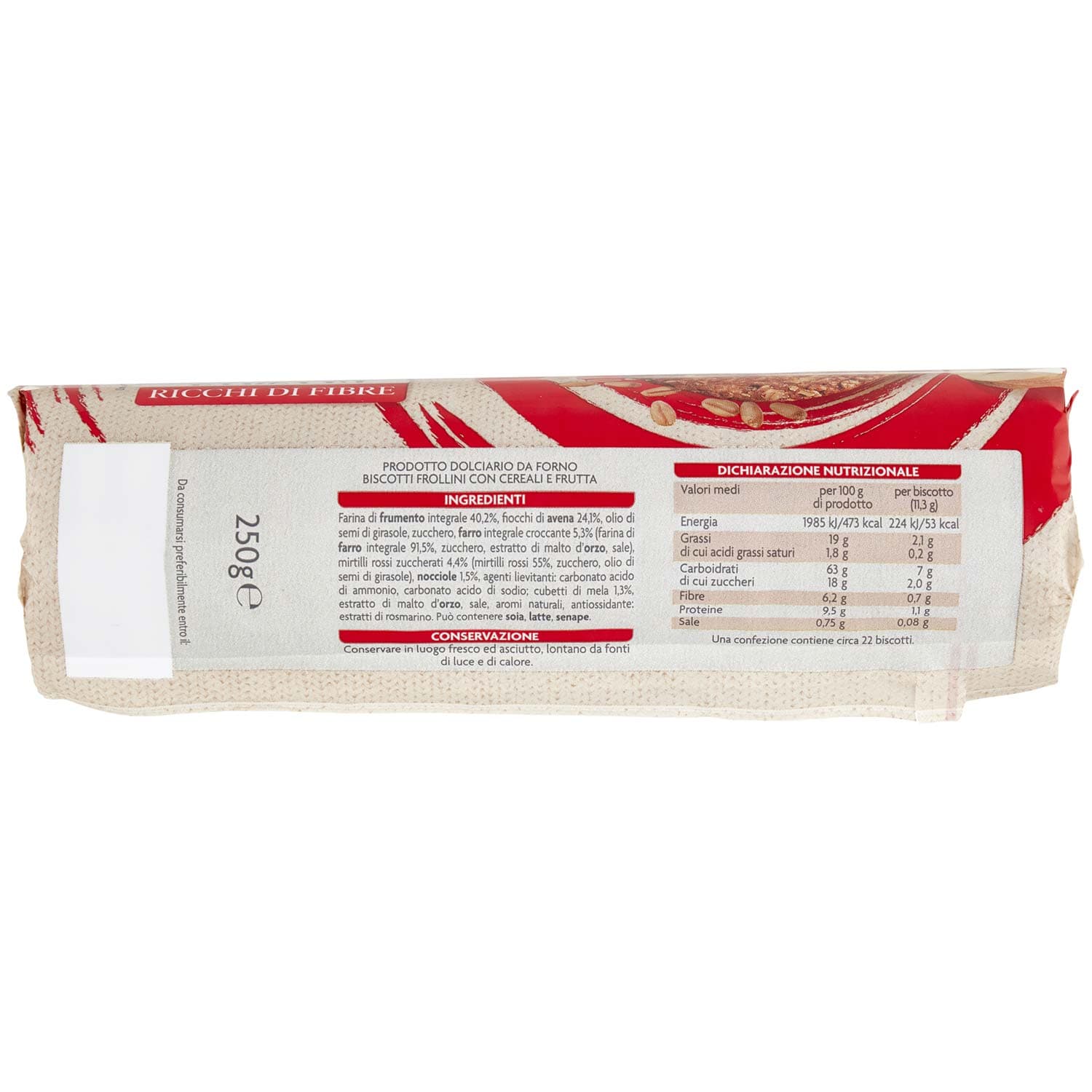 PAM Qualità per te Frollini con Cereali e Frutta 250 g – immagine 7