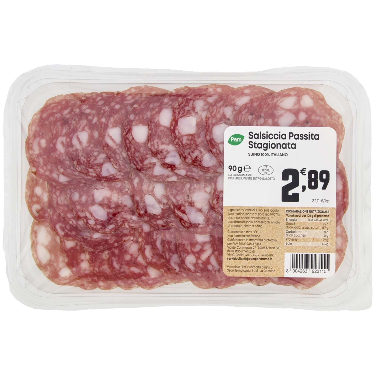 PAM Salsiccia Passita Stagionata 90 g – immagine 2