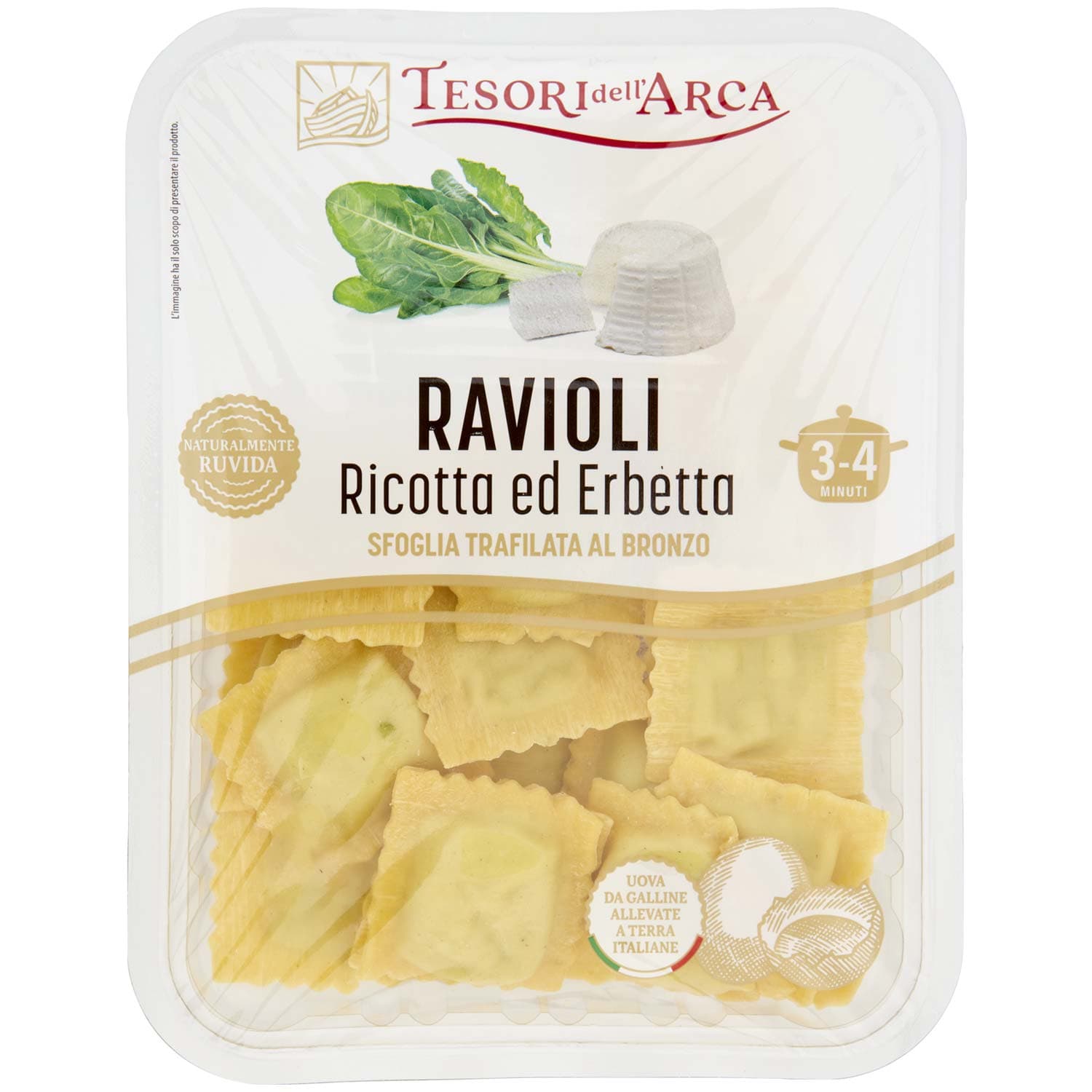 TESORI DELL'ARCA Ravioli Ricotta ed Erbetta 250 g – immagine 2
