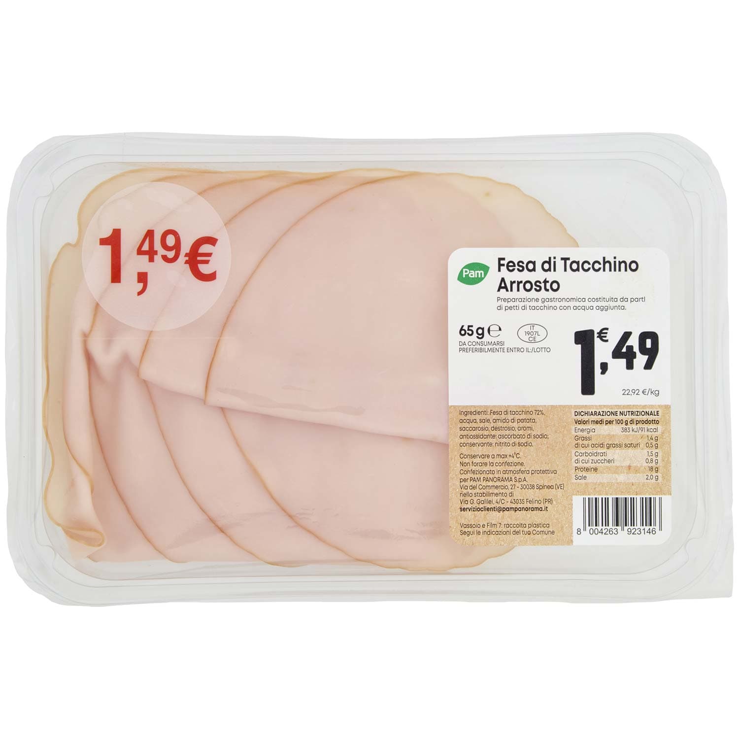 PAM Fesa di Tacchino Arrosto 65 g – immagine 2