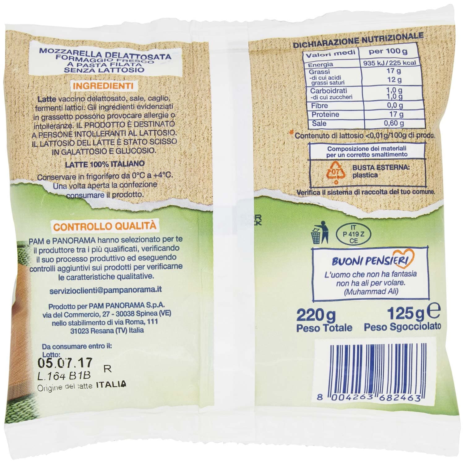 SEMPLICI E BUONI Senza Lattosio Mozzarella Alta Digeribilità 125 g – immagine 4