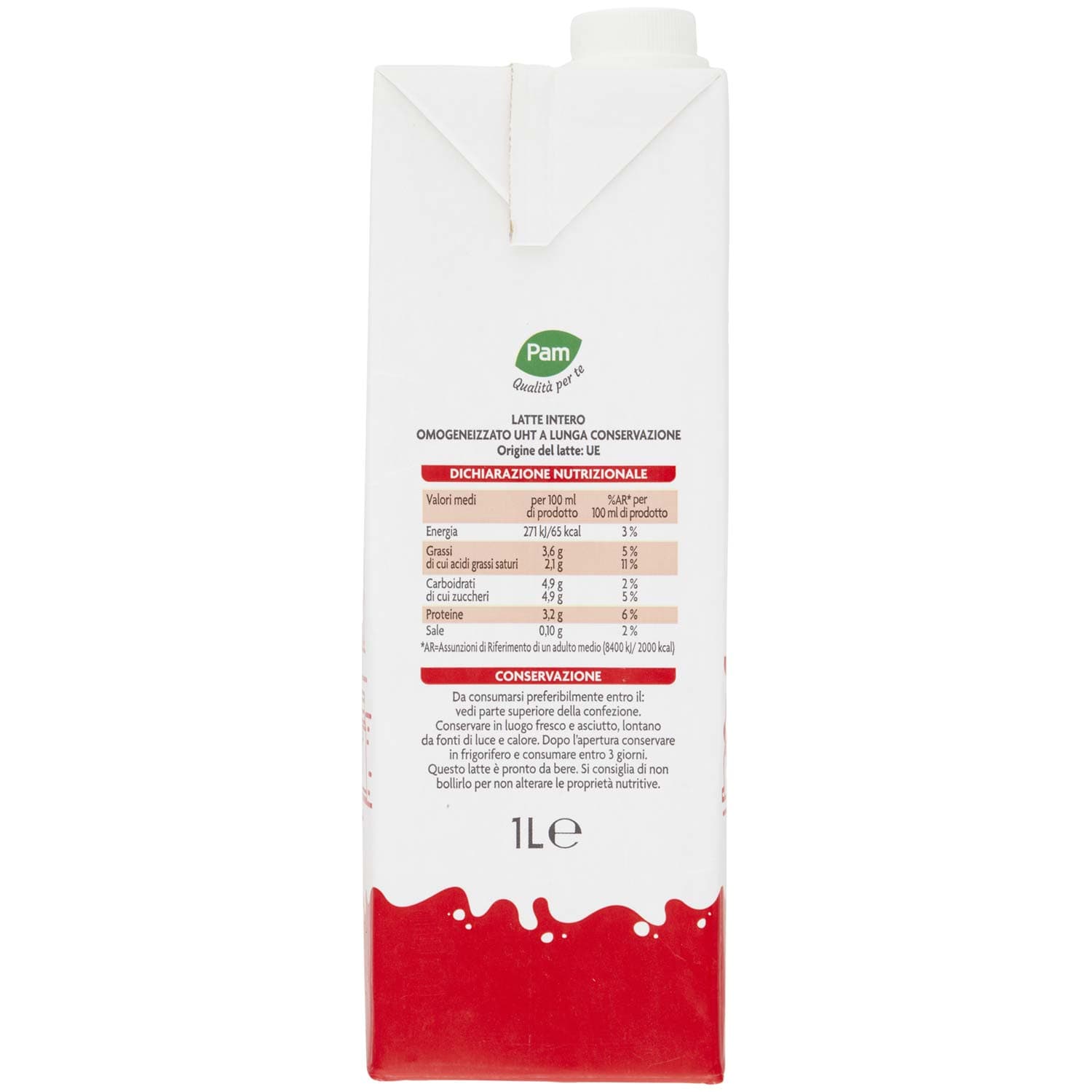 PAM Qualità per te Latte UHT Intero 1 L – immagine 3