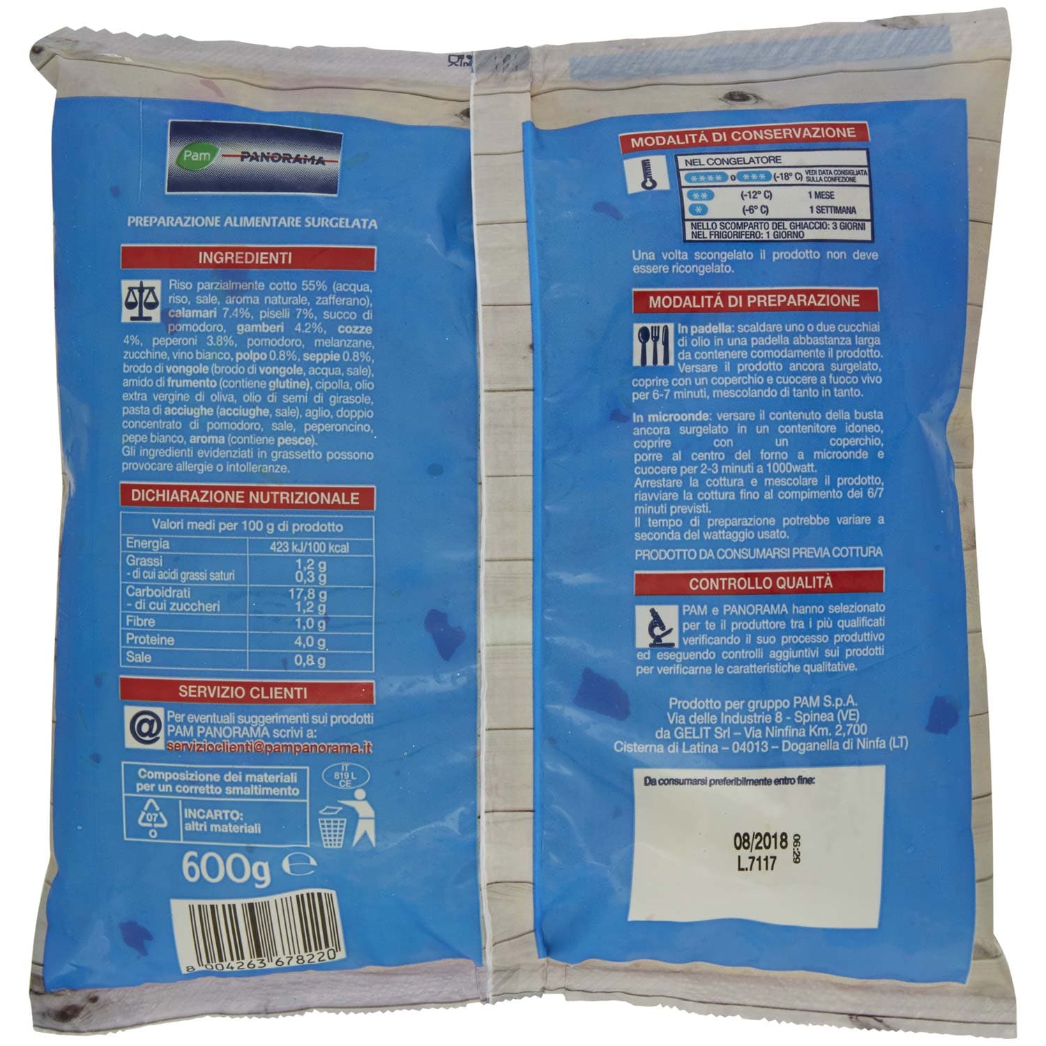 PAM PANORAMA Paella di Pesce Surgelata 600 g – immagine 4