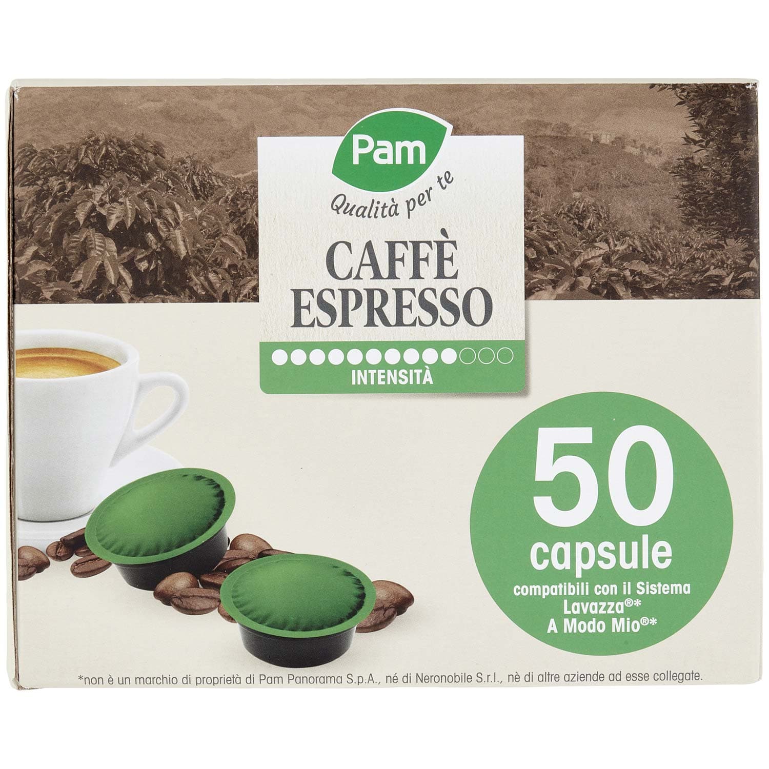 PAM Qualità per te Caffè Espresso 50 capsule compatibili Lavazza* A Modo Mio* 350 g (50x7g) – immagine 4