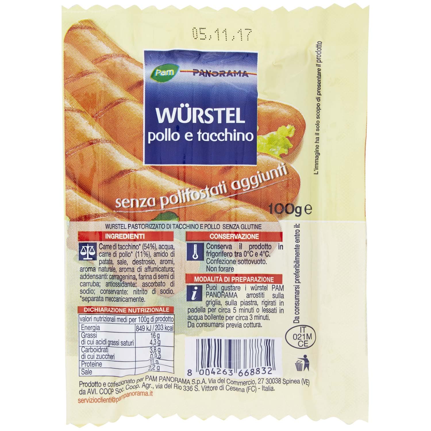 PAM PANORAMA Würstel pollo e tacchino 100 g – immagine 2