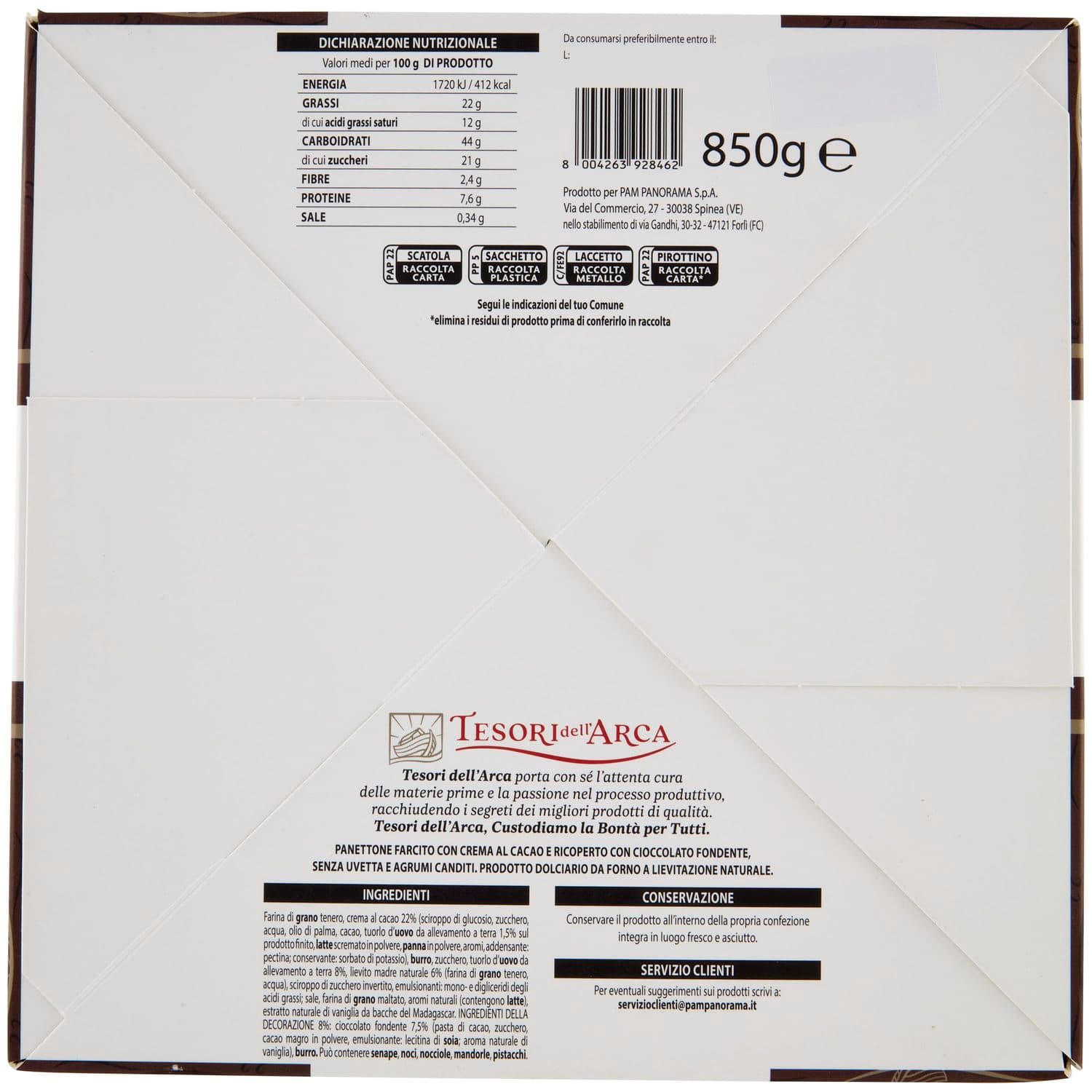 TESORI DELL'ARCA Panettone Fondente 850 g – immagine 7