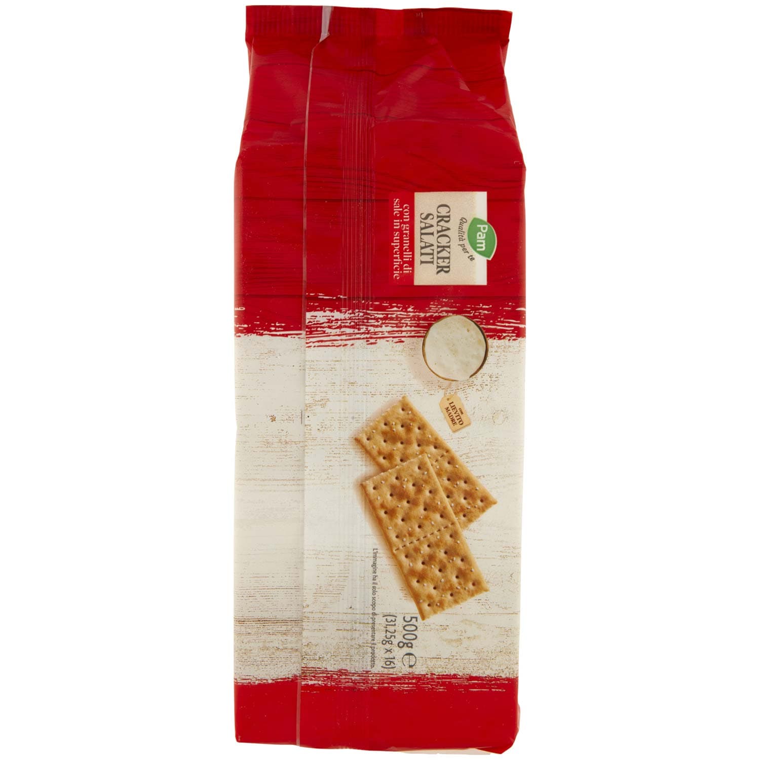 PAM Qualità per te Cracker Salati con granelli di sale in superficie 16 x 31,25 g – immagine 4
