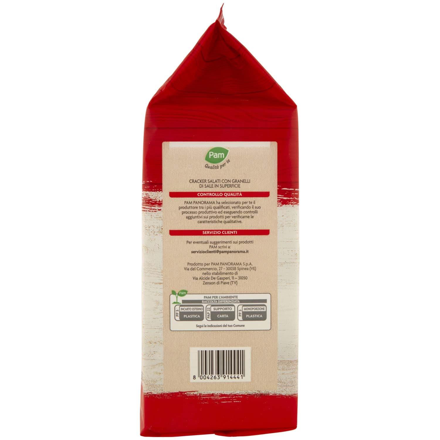 PAM Qualità per te Cracker Salati con granelli di sale in superficie 16 x 31,25 g – immagine 5