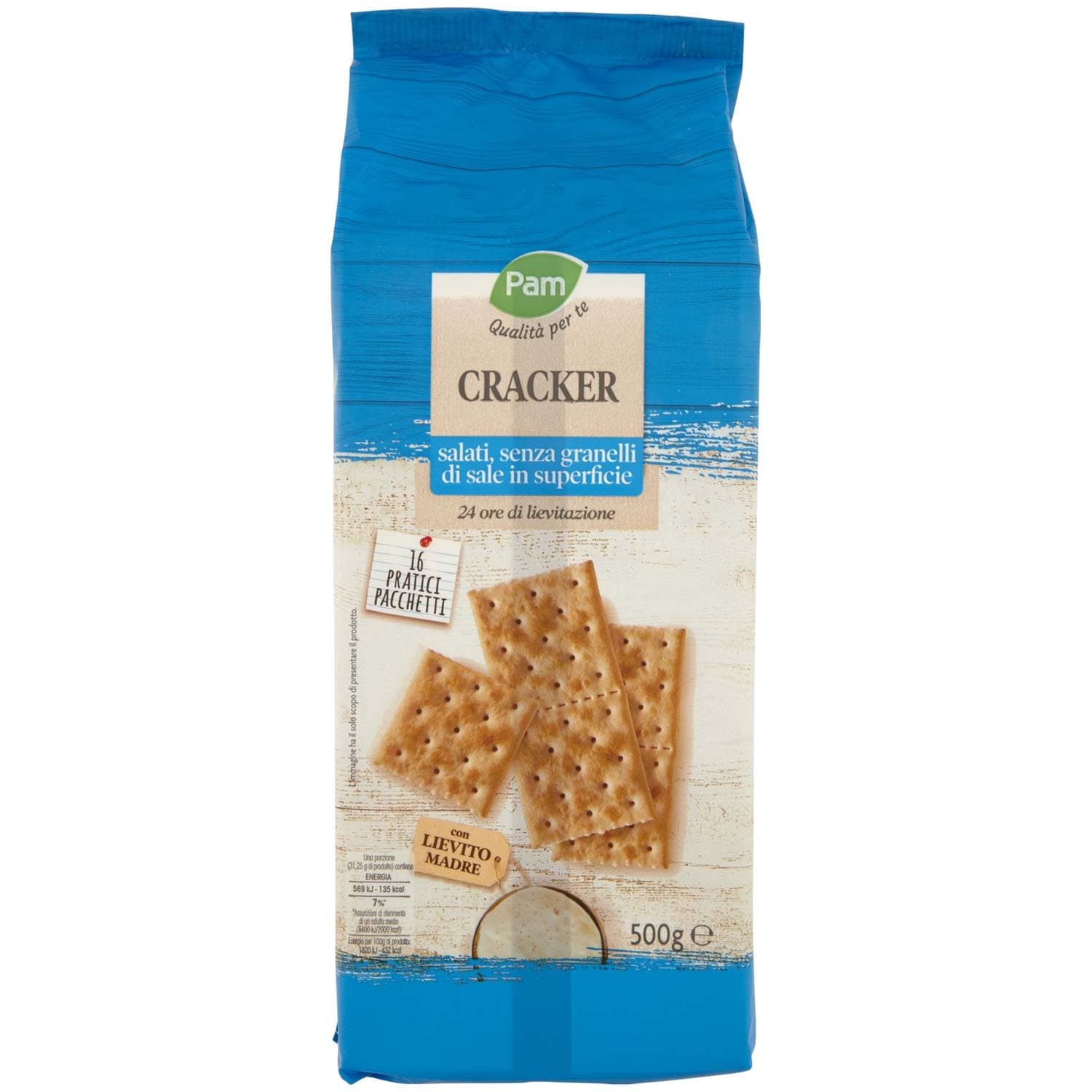 PAM Qualità per te Cracker salati, senza granelli di sale in superficie 16 x 31,25 g – immagine 2