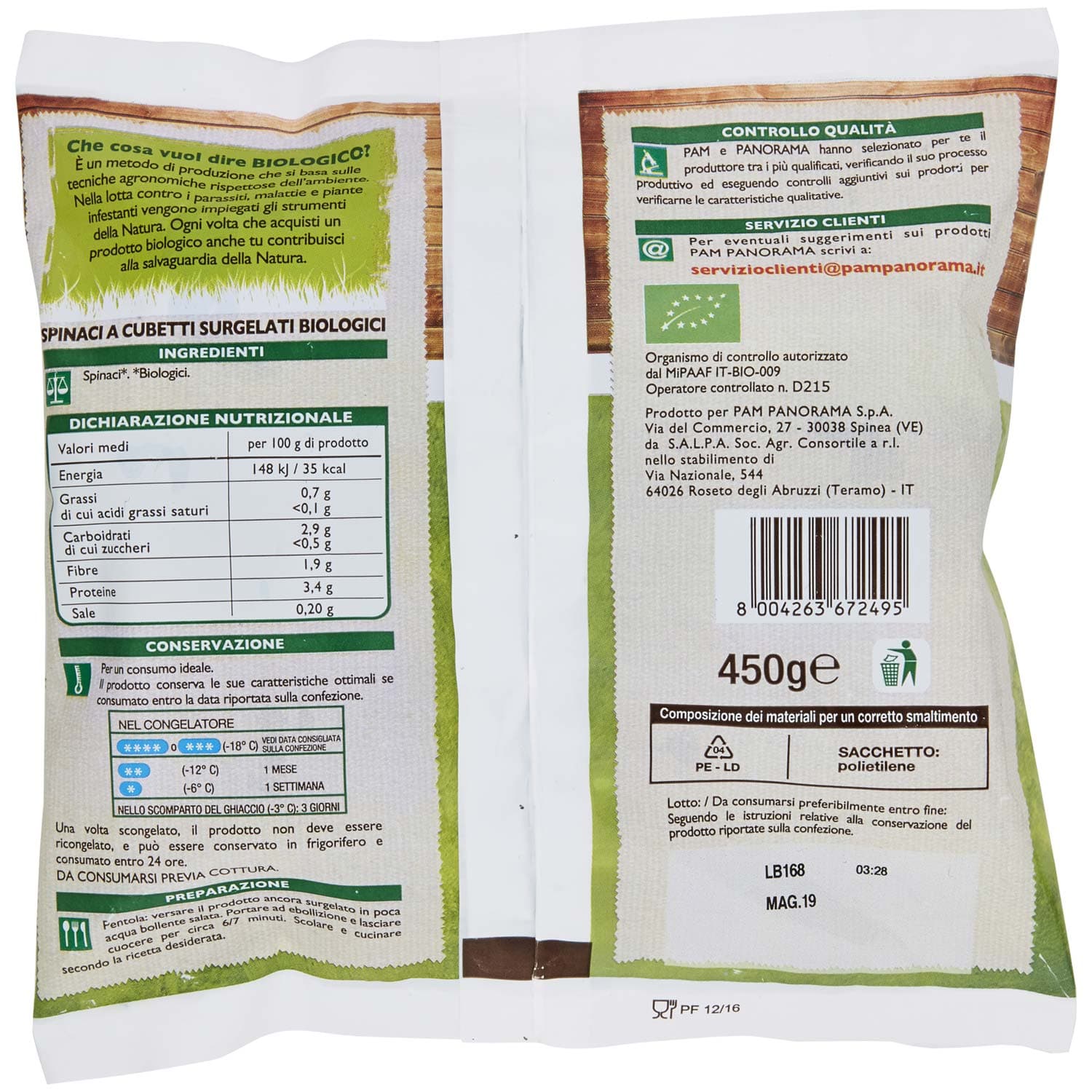 BIO Spinaci a cubetti Surgelati 450 g – immagine 4