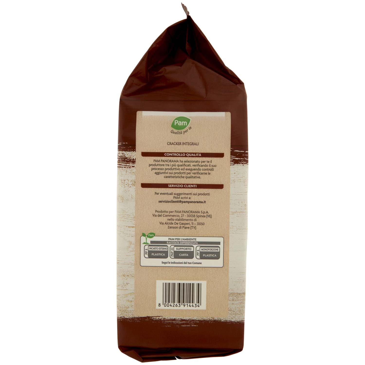 PAM Qualità per te Cracker Integrali con sola farina integrale di frumento 16 x 31,25 g – immagine 5