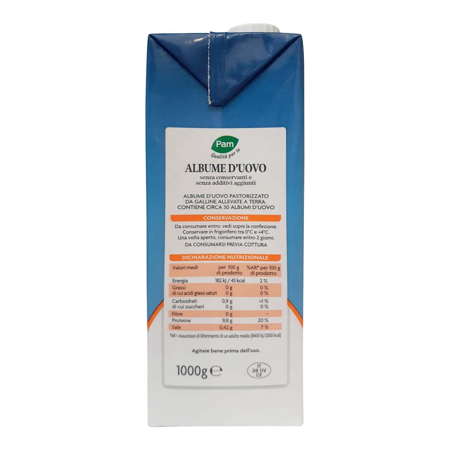 Albume d'uovo PAM 1000 g – immagine 3