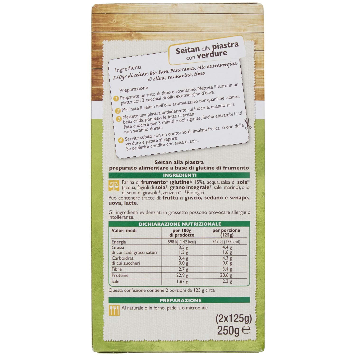 BIO Seitan alla piastra 250g (125g x 2) – immagine 4