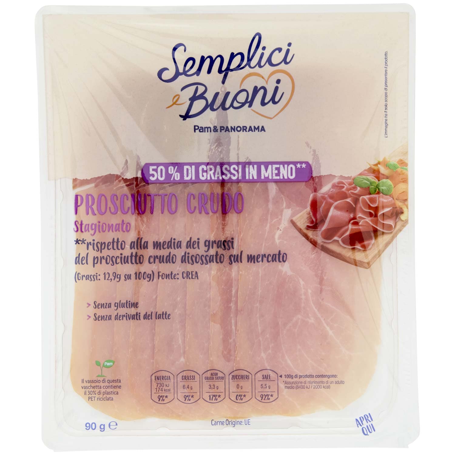 SEMPLICI E BUONI Prosciutto Crudo Stagionato 90 g – immagine 2