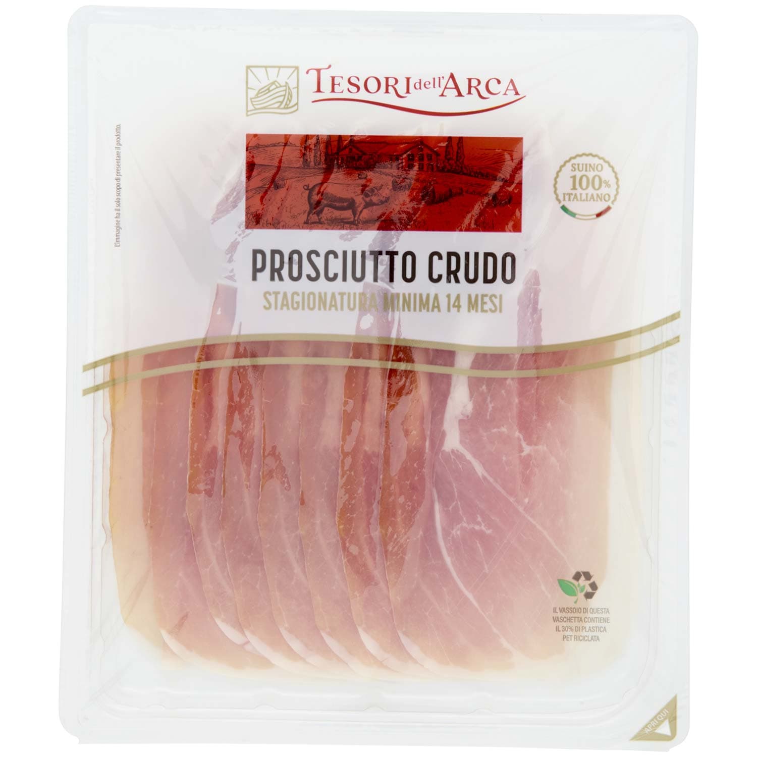 TESORI DELL'ARCA Prosciutto Crudo Stagionatura Minima 14 Mesi 100 g – immagine 2