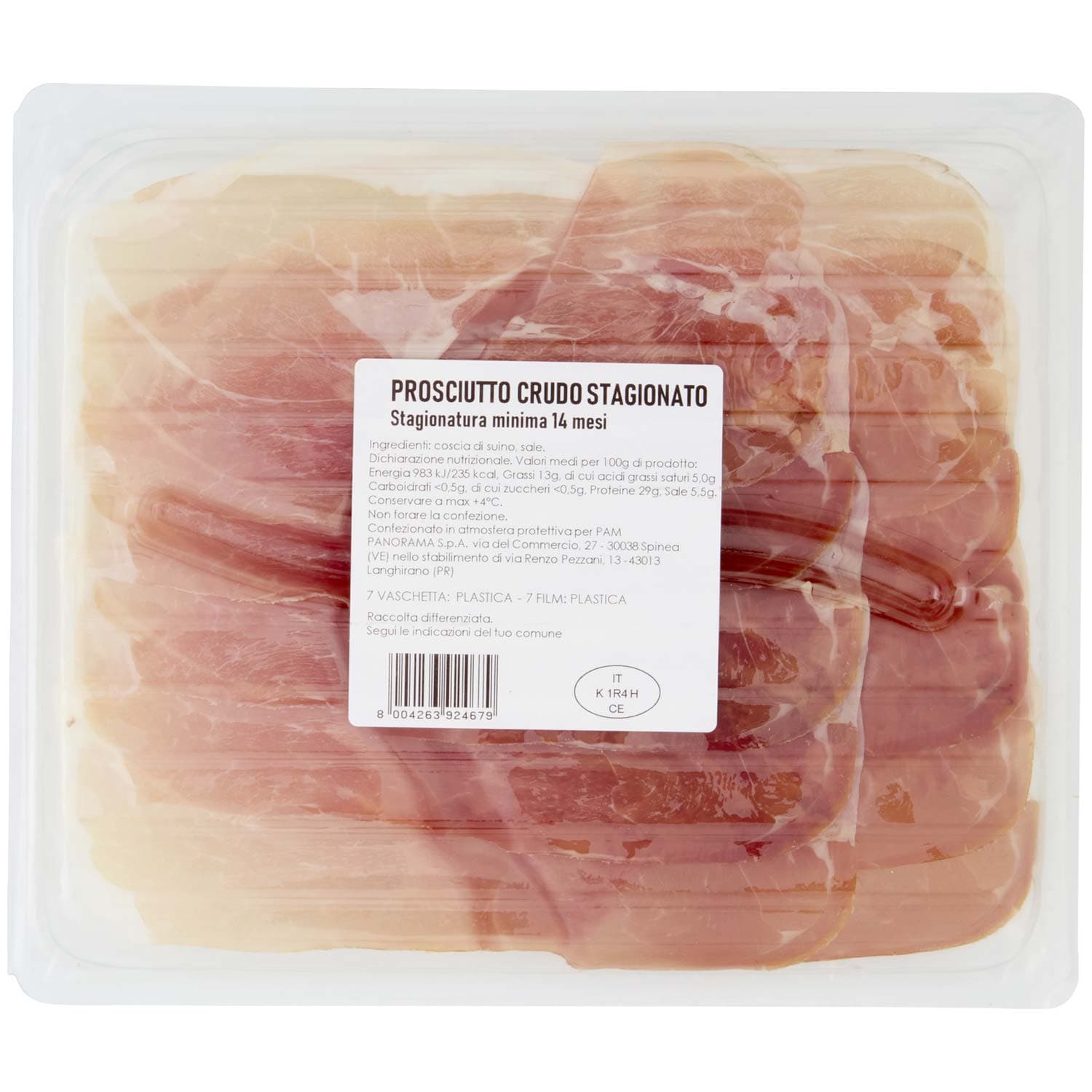 PAM PANORAMA Prosciutto Crudo Stagionato Stagionatura Minima 14 Mesi 100 g – immagine 4