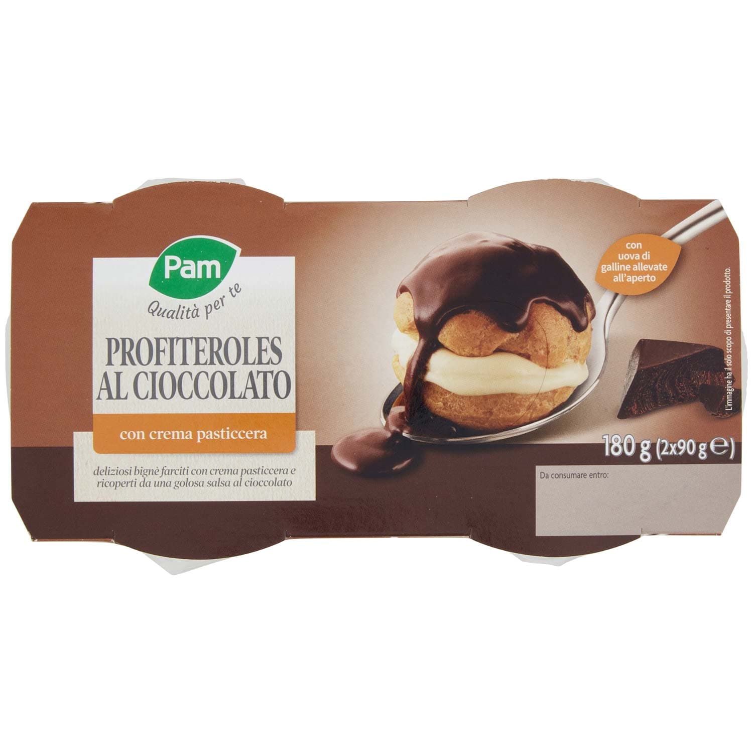 PAM PANORAMA Profitteroles al Cioccolato 180g (90g x 2) – immagine 2