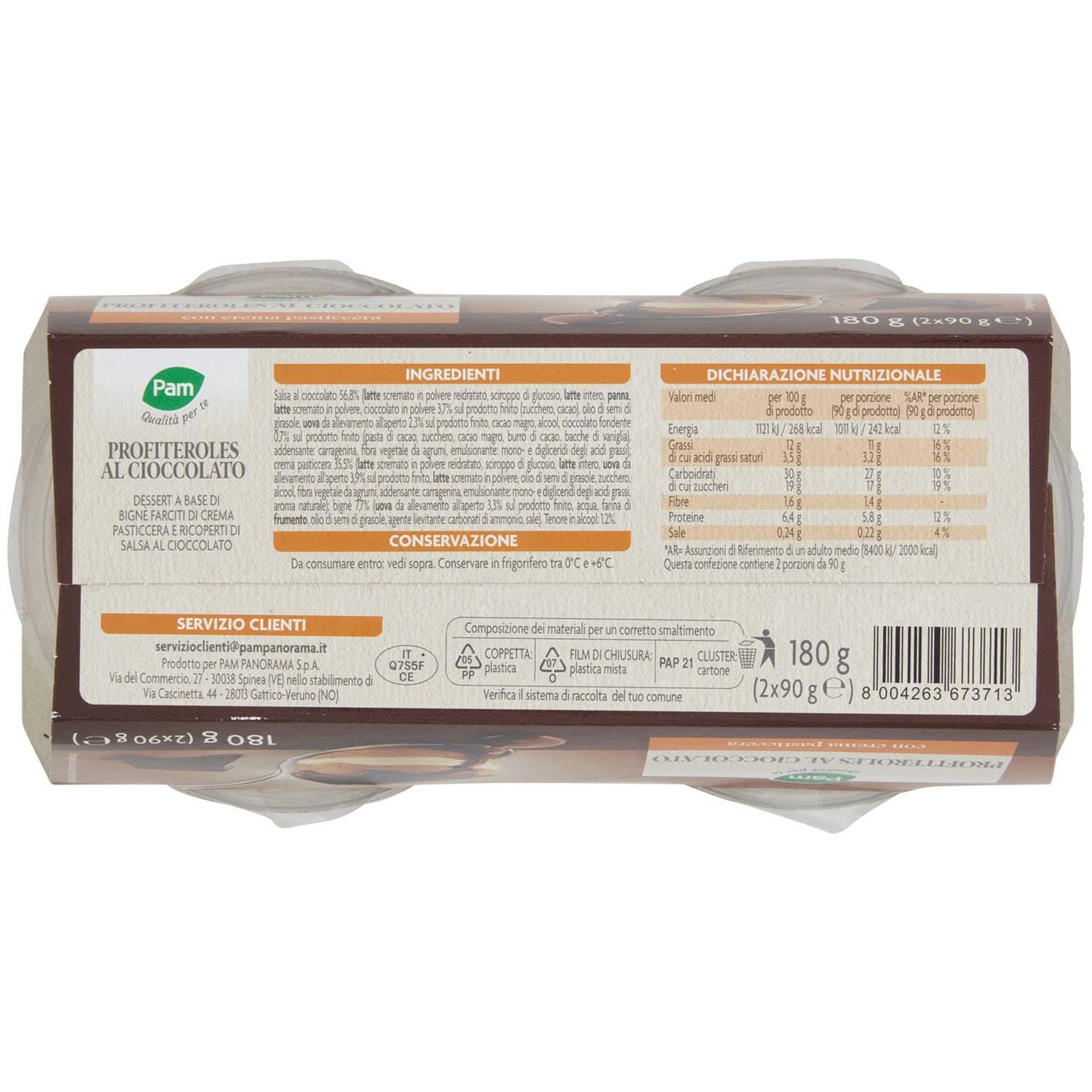 PAM PANORAMA Profitteroles al Cioccolato 180g (90g x 2) – immagine 4