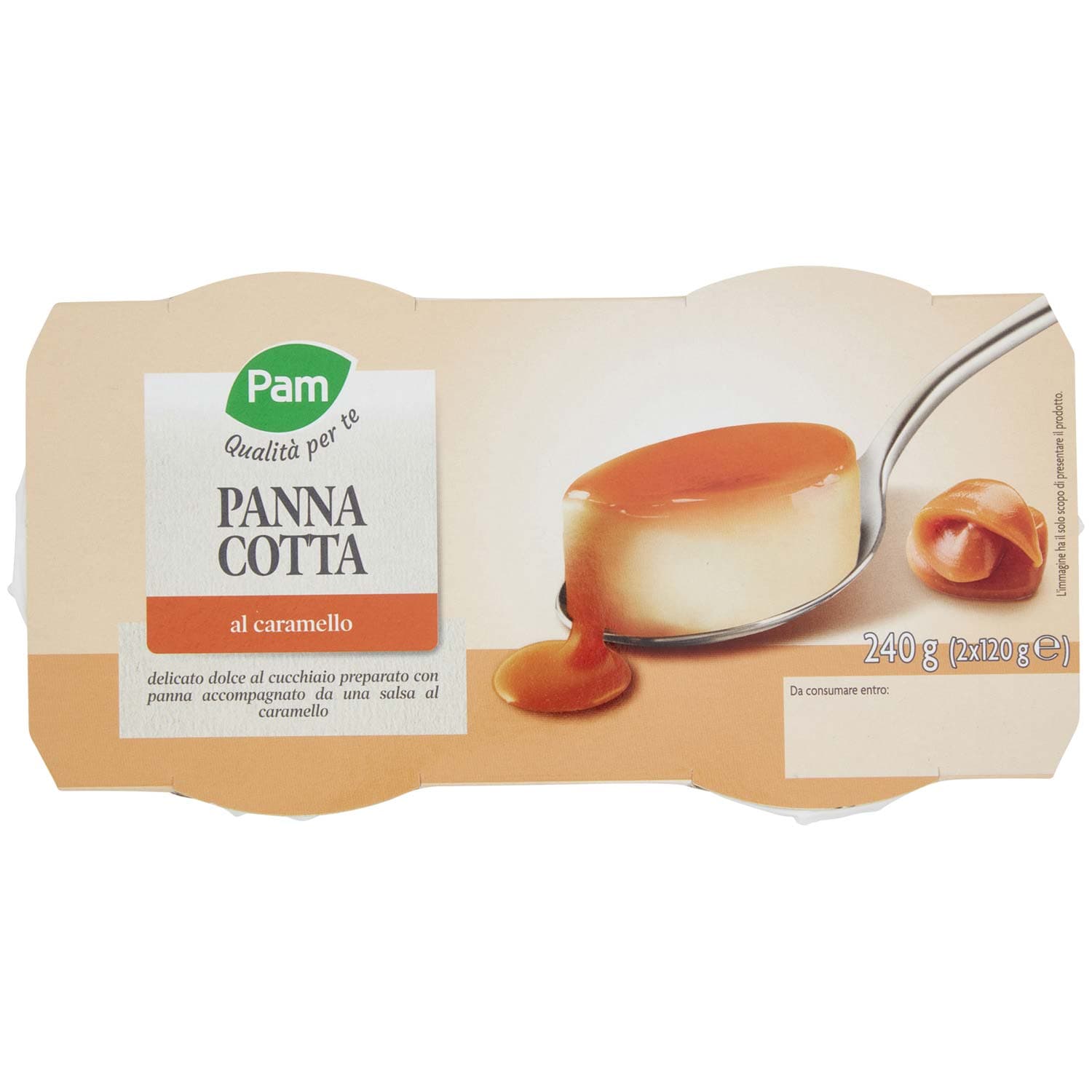 PAM PANORAMA Panna Cotta al Caramello 240g (120g x 2) – immagine 2