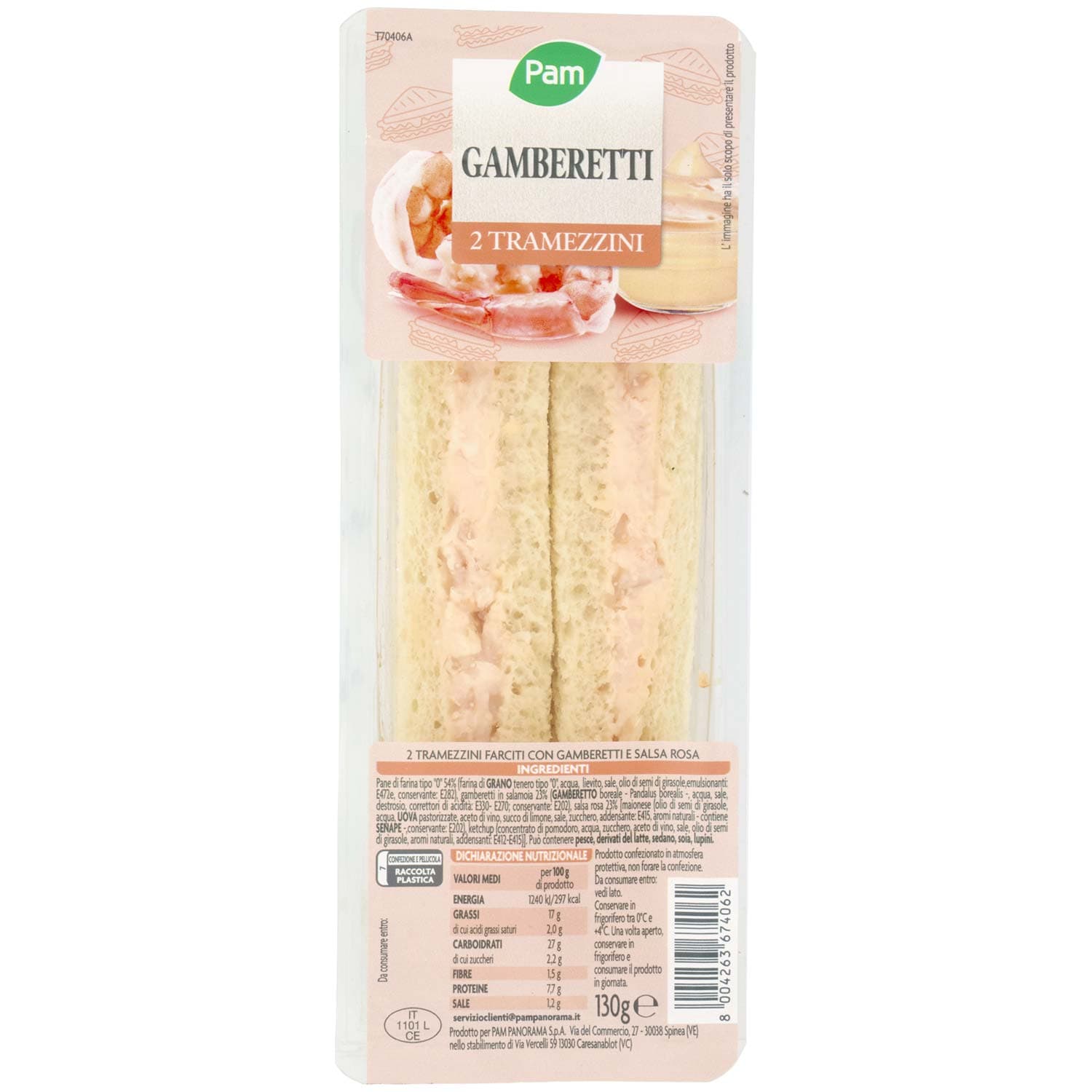 PAM PANORAMA Tramezzini Gamberetti e Salsa Rosa 130 g – immagine 2