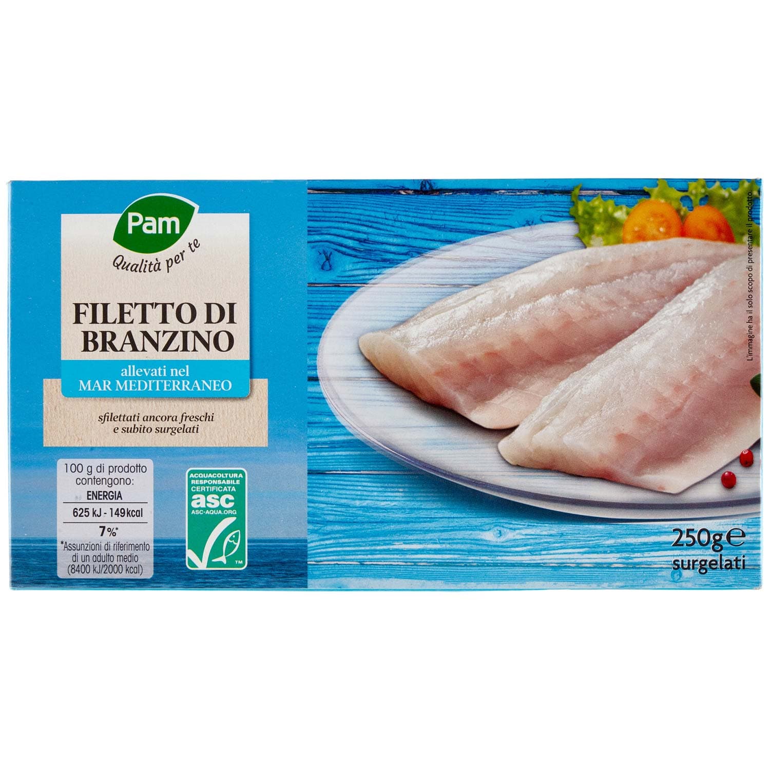 PAM PANORAMA Filetti di Branzino surgelati 250 g – immagine 2