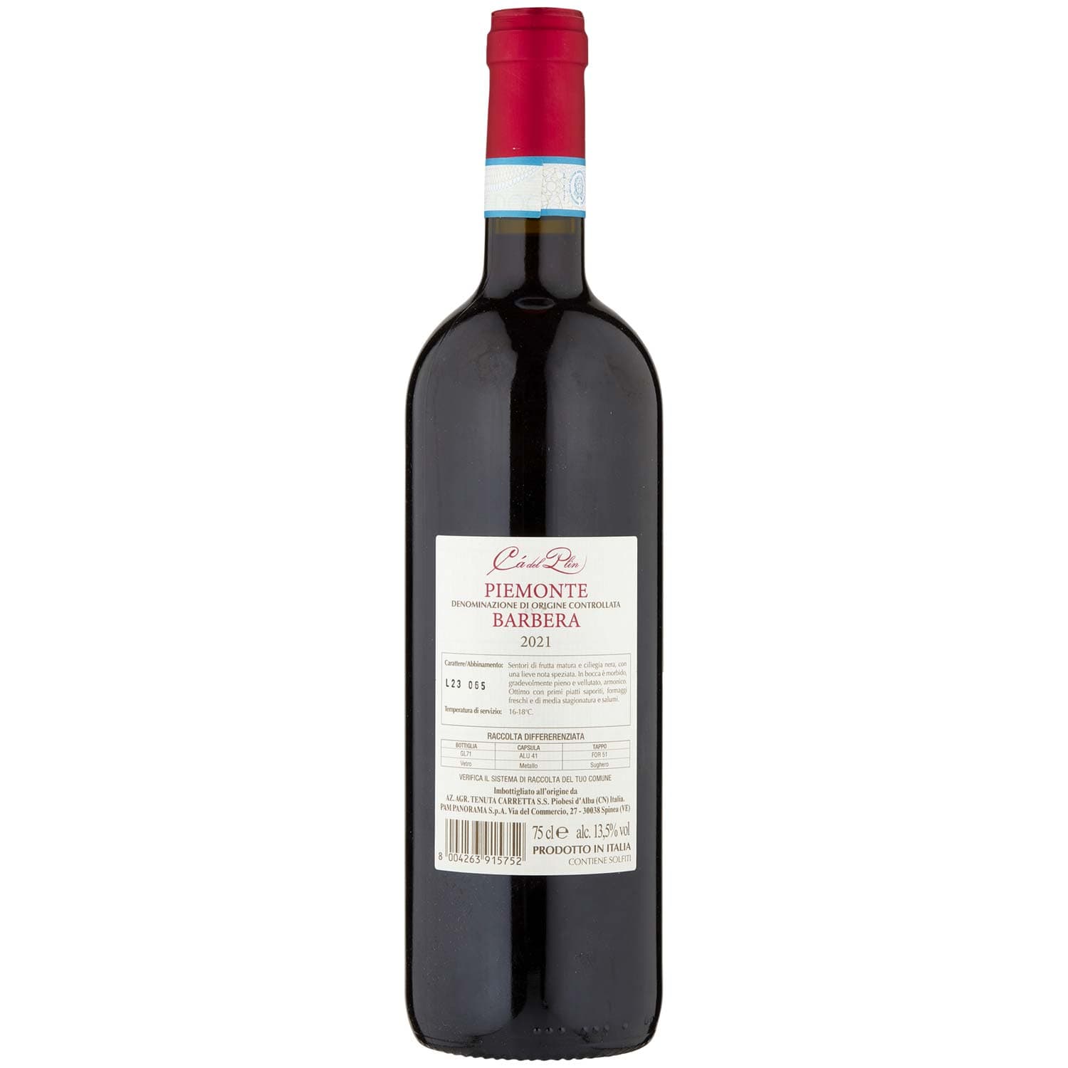 Cà del Plin Piemonte DOC Barbera 75 cl – immagine 4