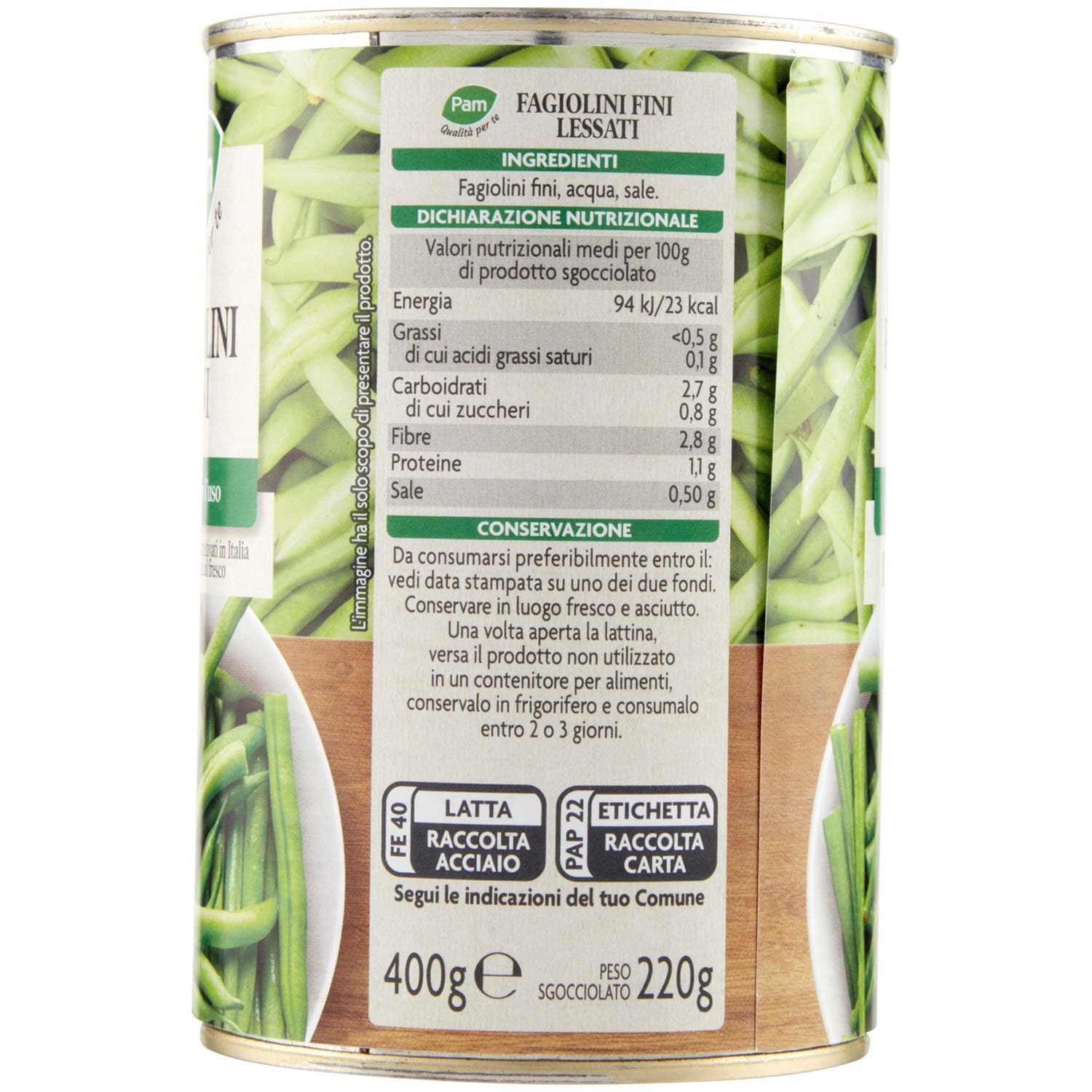 PAM PANORAMA Fagiolini Fini 400 g – immagine 5