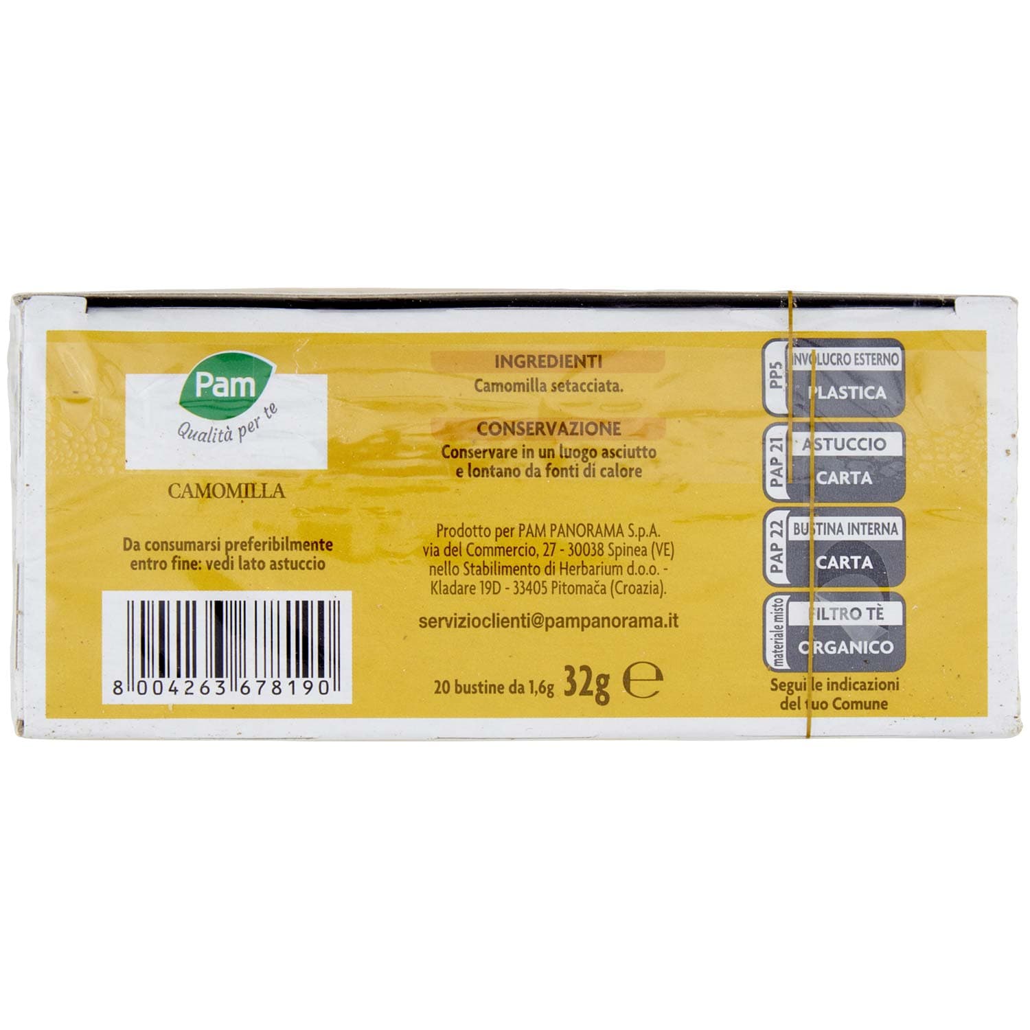 PAM PANORAMA Camomilla Setacciata 32g (1,6g x 20) – immagine 7