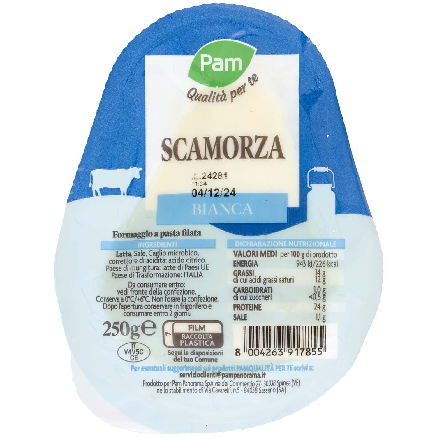 PAM Qualità per te Scamorza Bianca 250 g – immagine 2