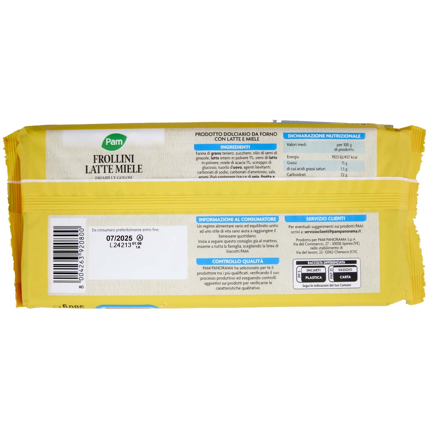 PAM Frollini Latte Miele 380 g – immagine 4