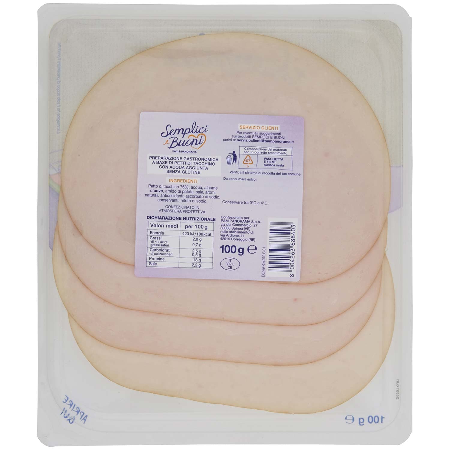 SEMPLICI E BUONI 2% di Grassi Tacchino al Forno 100 g – immagine 4