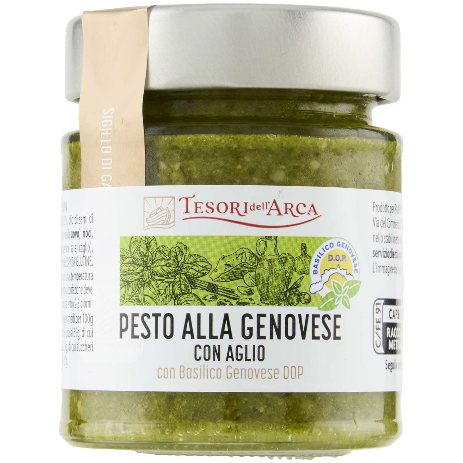 TESORI DELL'ARCA Pesto alla Genovese con Aglio 130 g – immagine 2