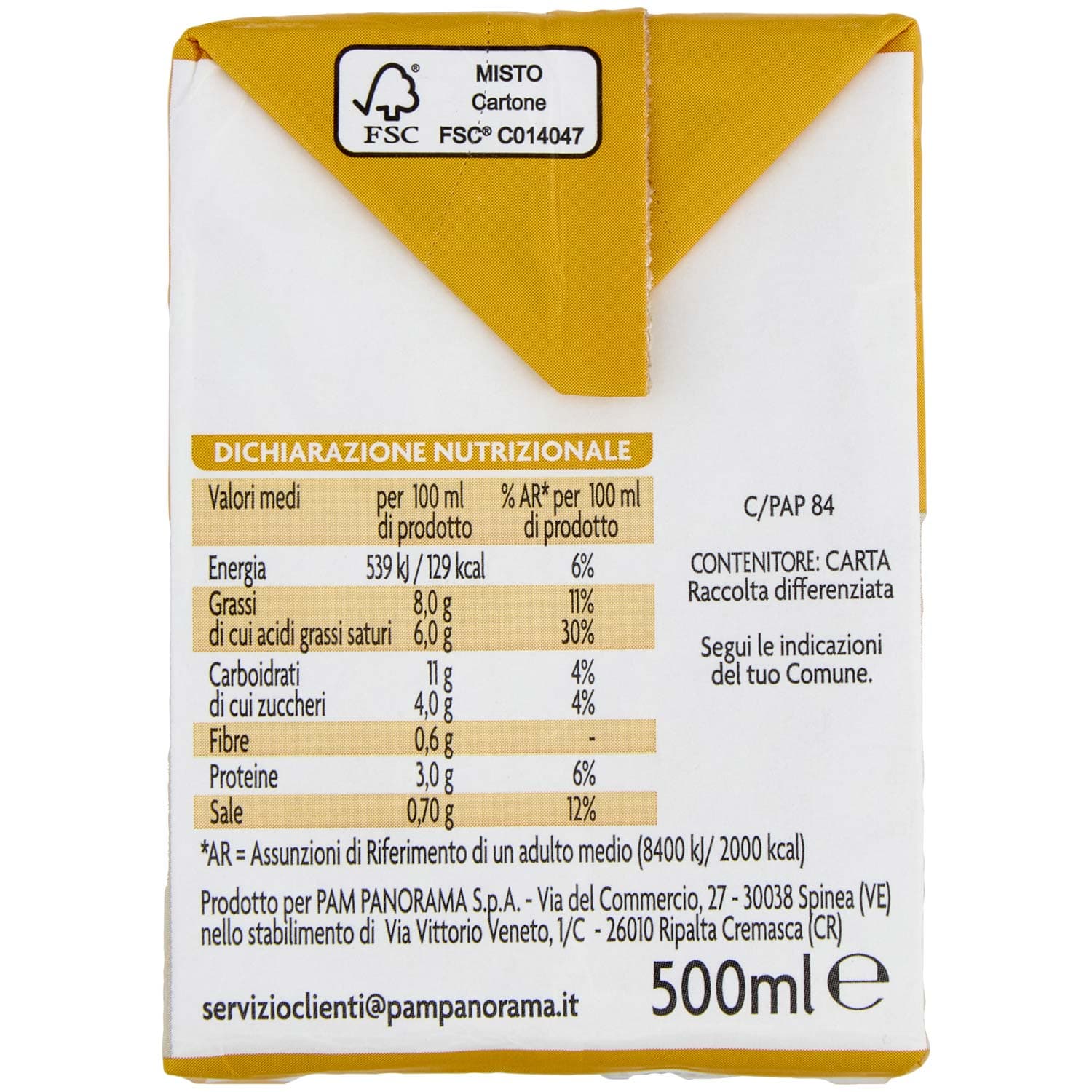 PAM Qualità per te Besciamella 500 ml – immagine 3