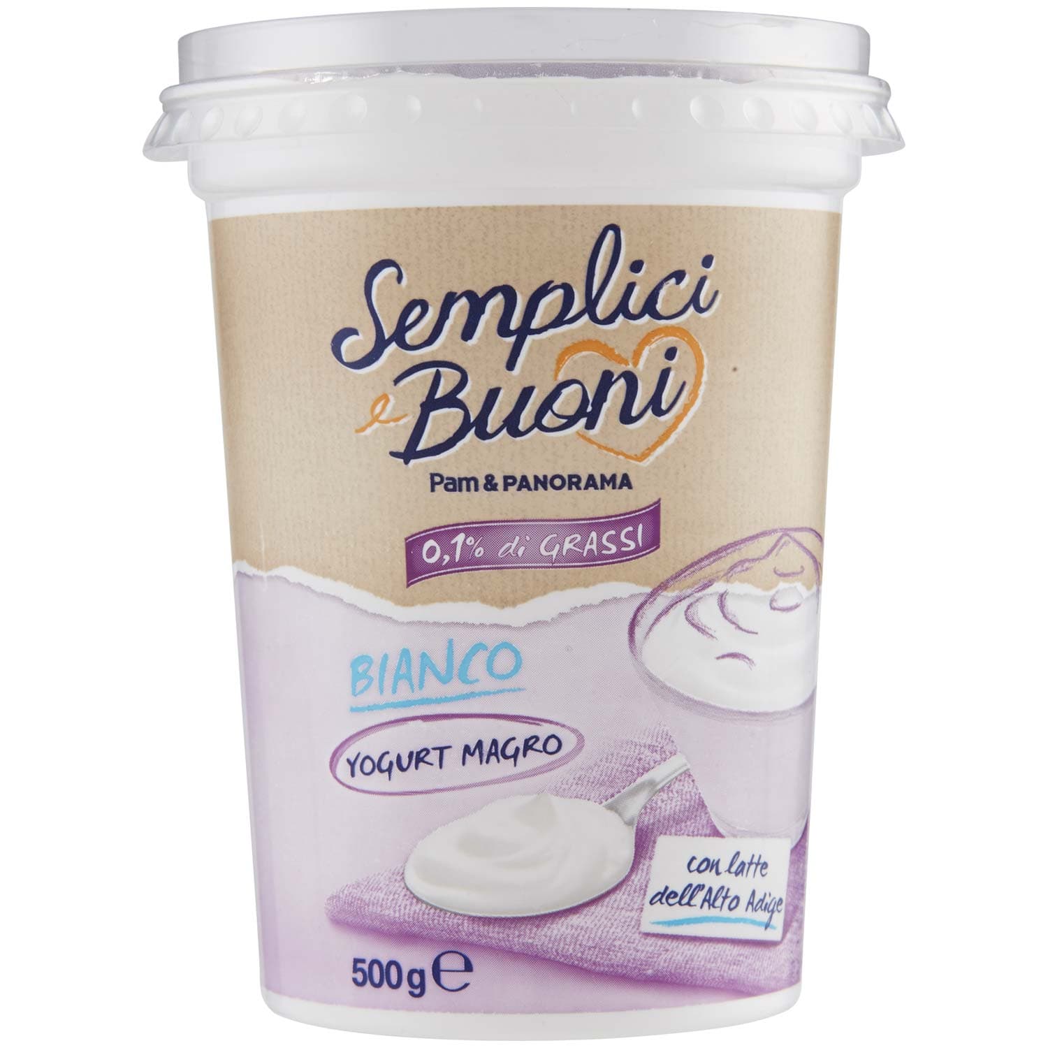 SEMPLICI E BUONI 0,1% di Grassi Yogurt Magro Bianco 500 g – immagine 2