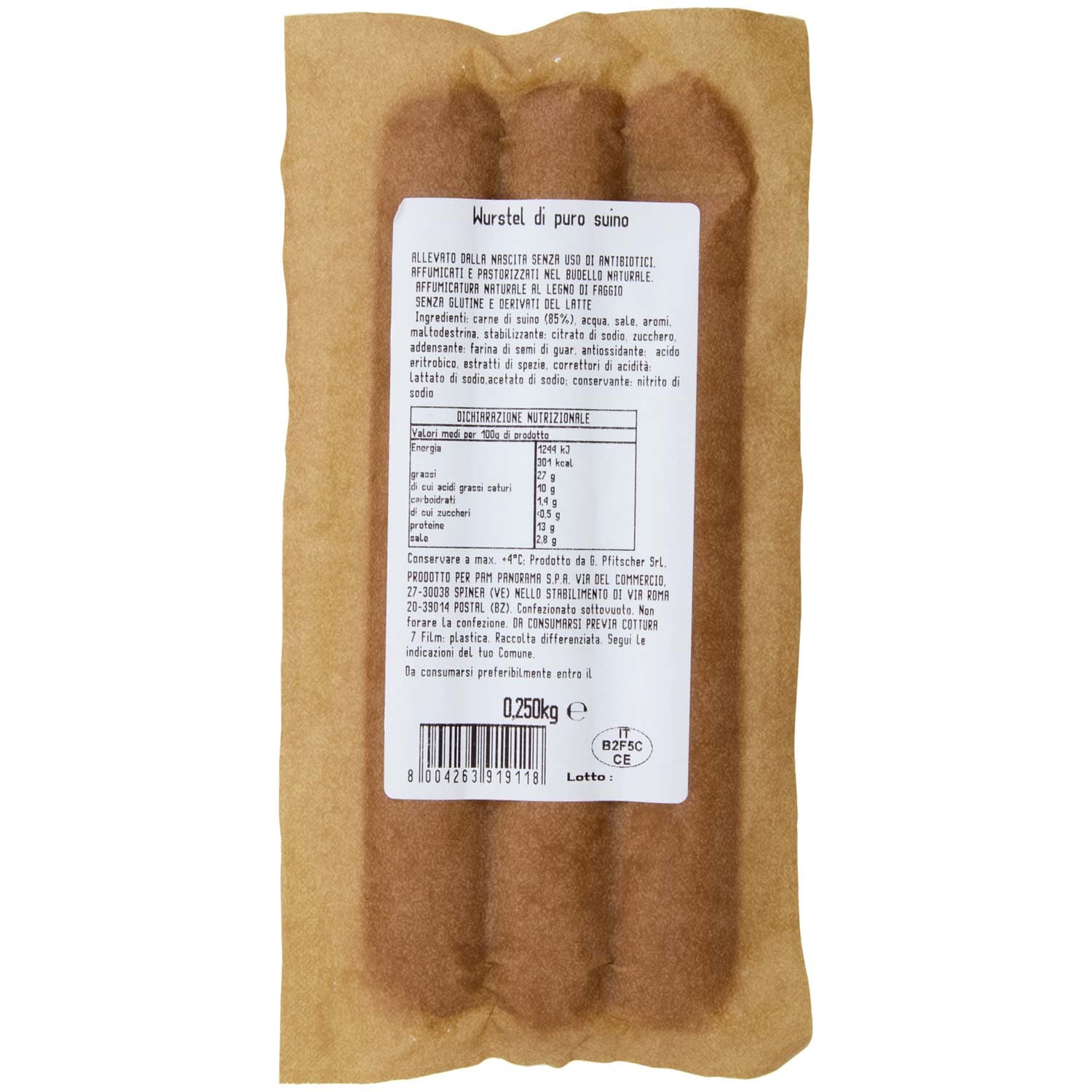 Wurstel altotesini senza pelle senza antibiotici – immagine 4