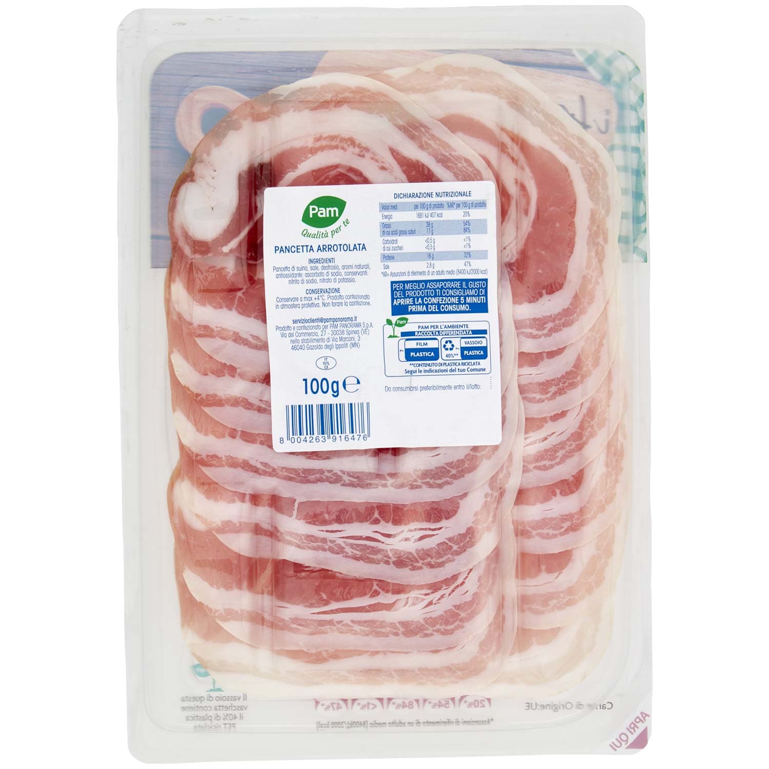 PAM Qualità per te gli Affettati Pancetta Arrotolata 100 g – immagine 4