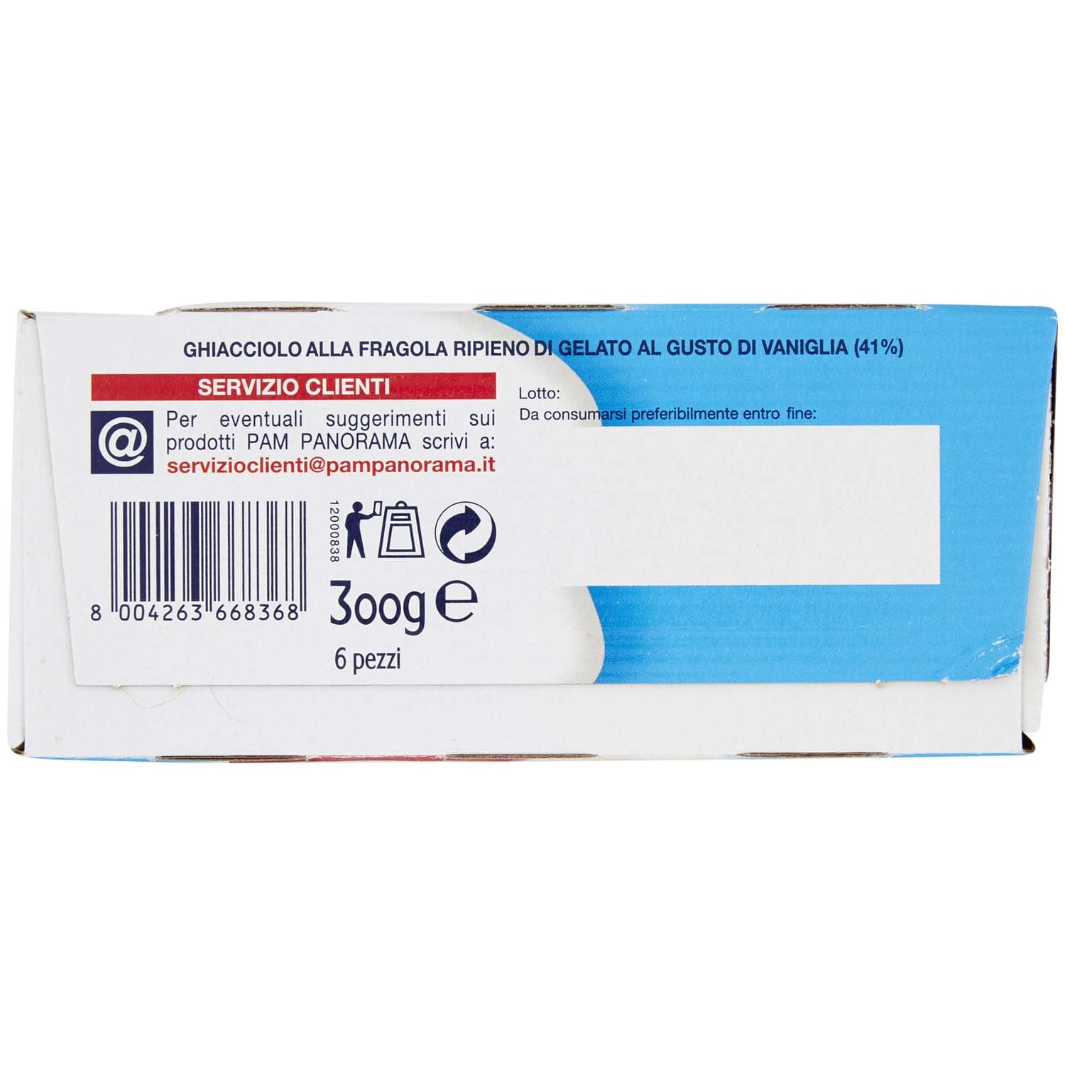 PAM PANORAMA Ghiaccioli alla fragola con ripieno al gusto vaniglia 300g (50g x 6) – immagine 5