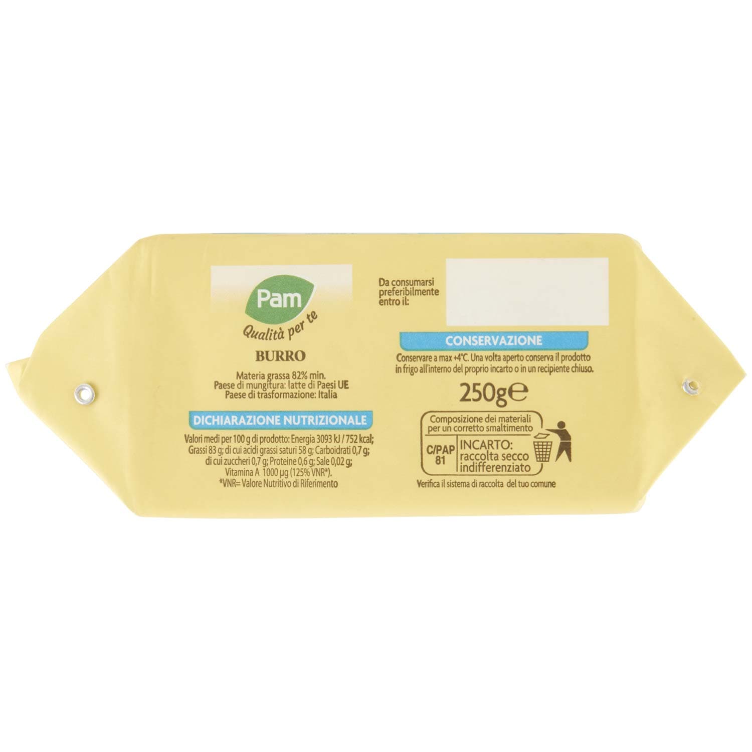 PAM Qualità per te Burro 250 g – immagine 4