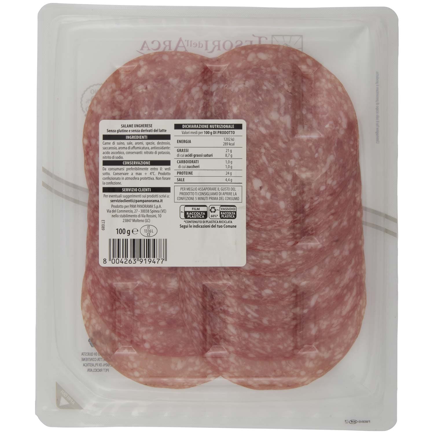 TESORI DELL'ARCA Salame Ungherese 100 g – immagine 4