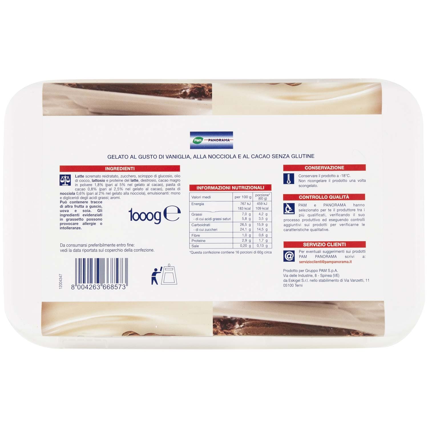 PAM PANORAMA Vaniglia Nocciola Cacao 1 kg – immagine 4
