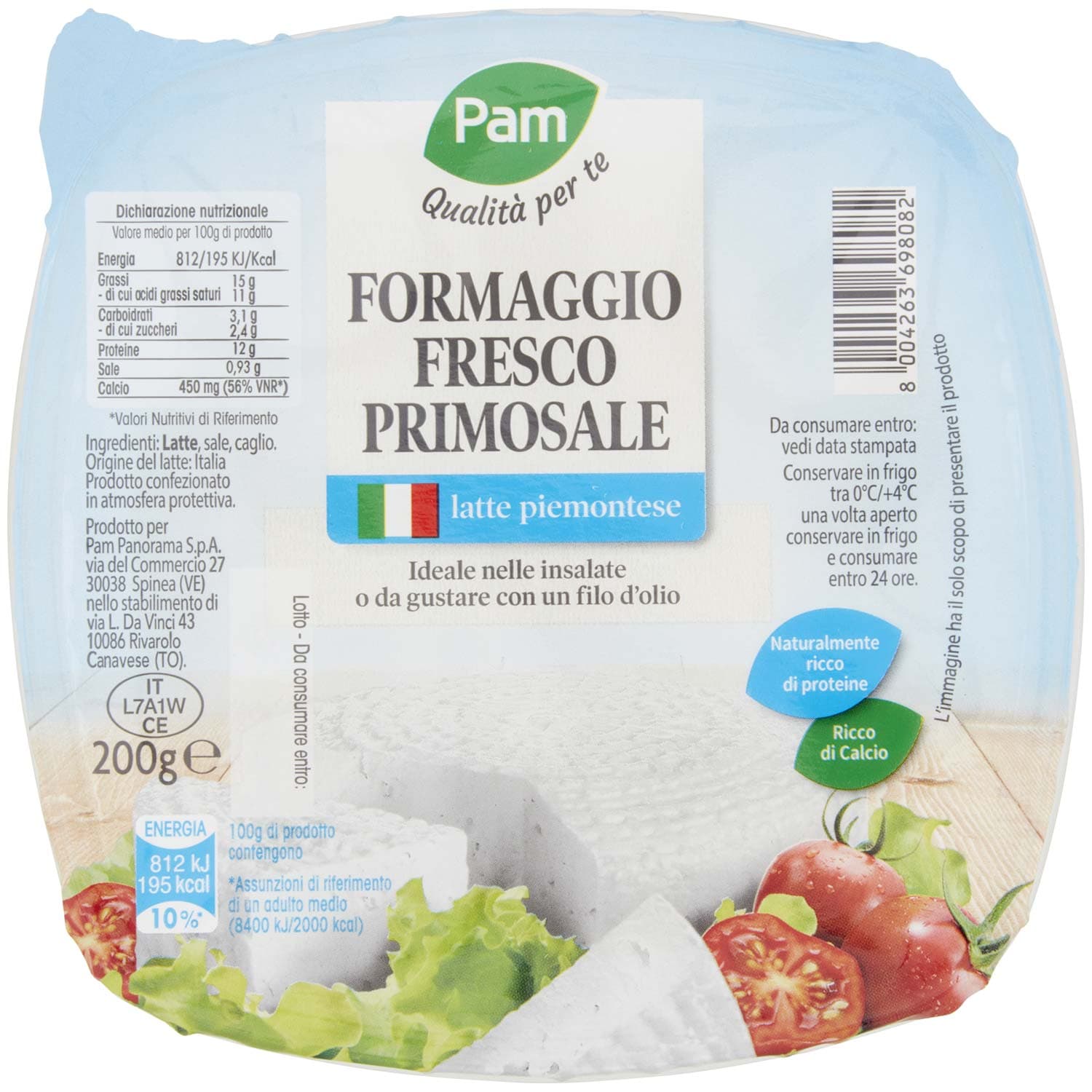 PAM Qualità per te Formaggio Fresco Primosale 200 g – immagine 2