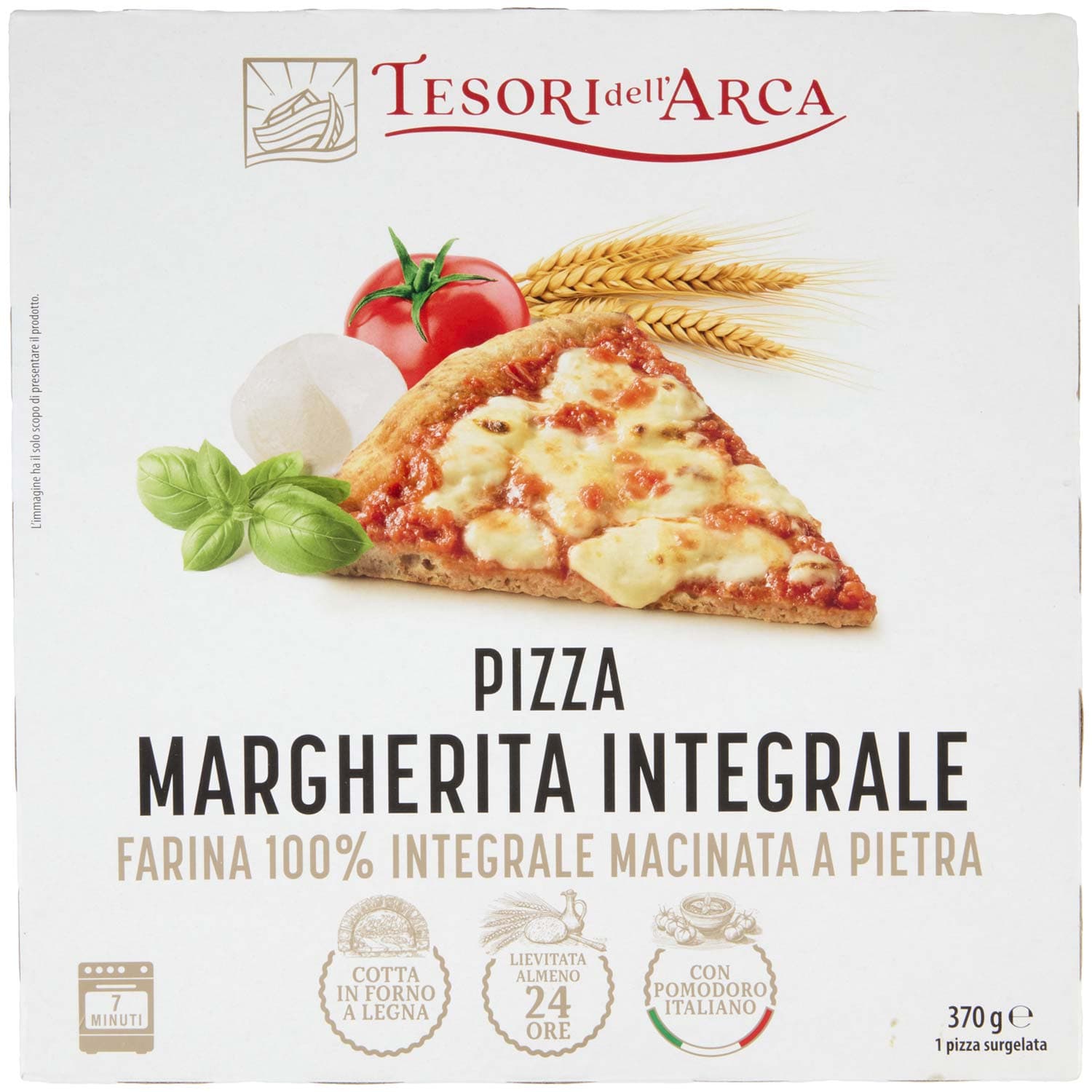 TESORI DELL'ARCA Pizza Margherita Integrale 370 g – immagine 2