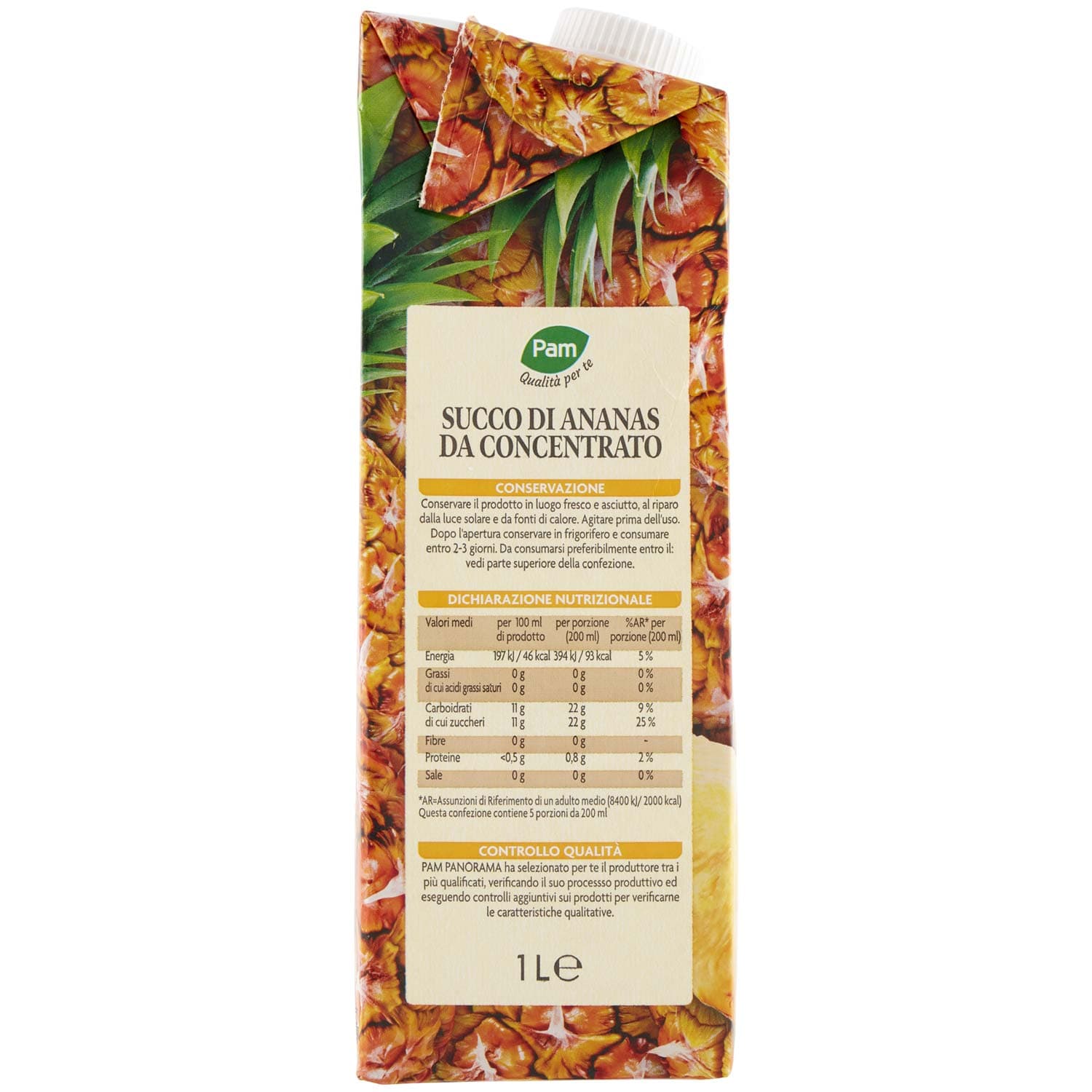 PAM Qualità per te Succo di Ananas 1 L – immagine 3