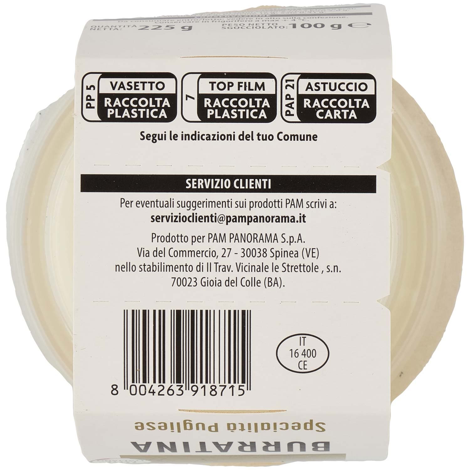 TESORI DELL'ARCA Burratina Specialità Pugliese 100 g – immagine 4