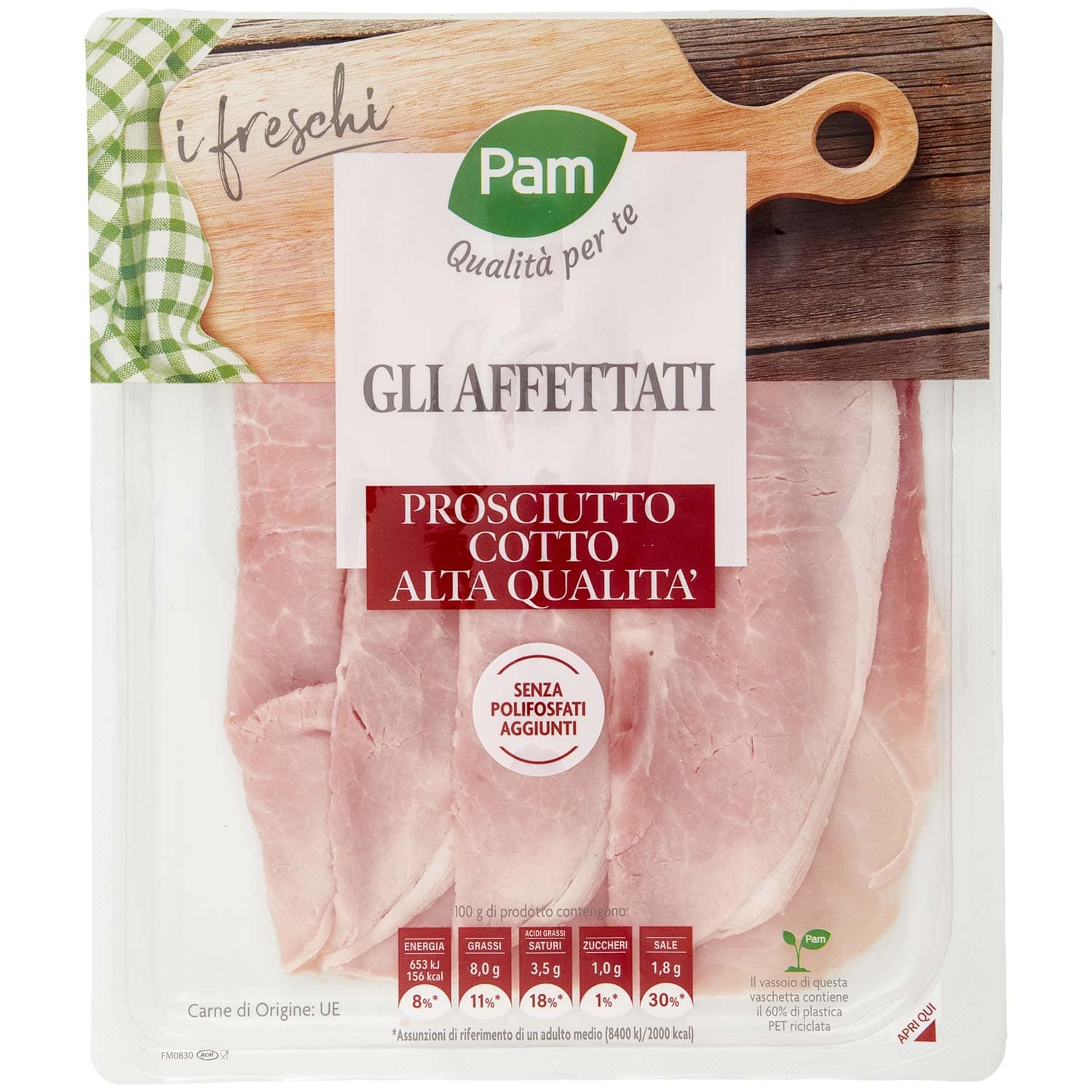 PAM Qualità per te Prosciutto Cotto Alta Qualità 120 g – immagine 2