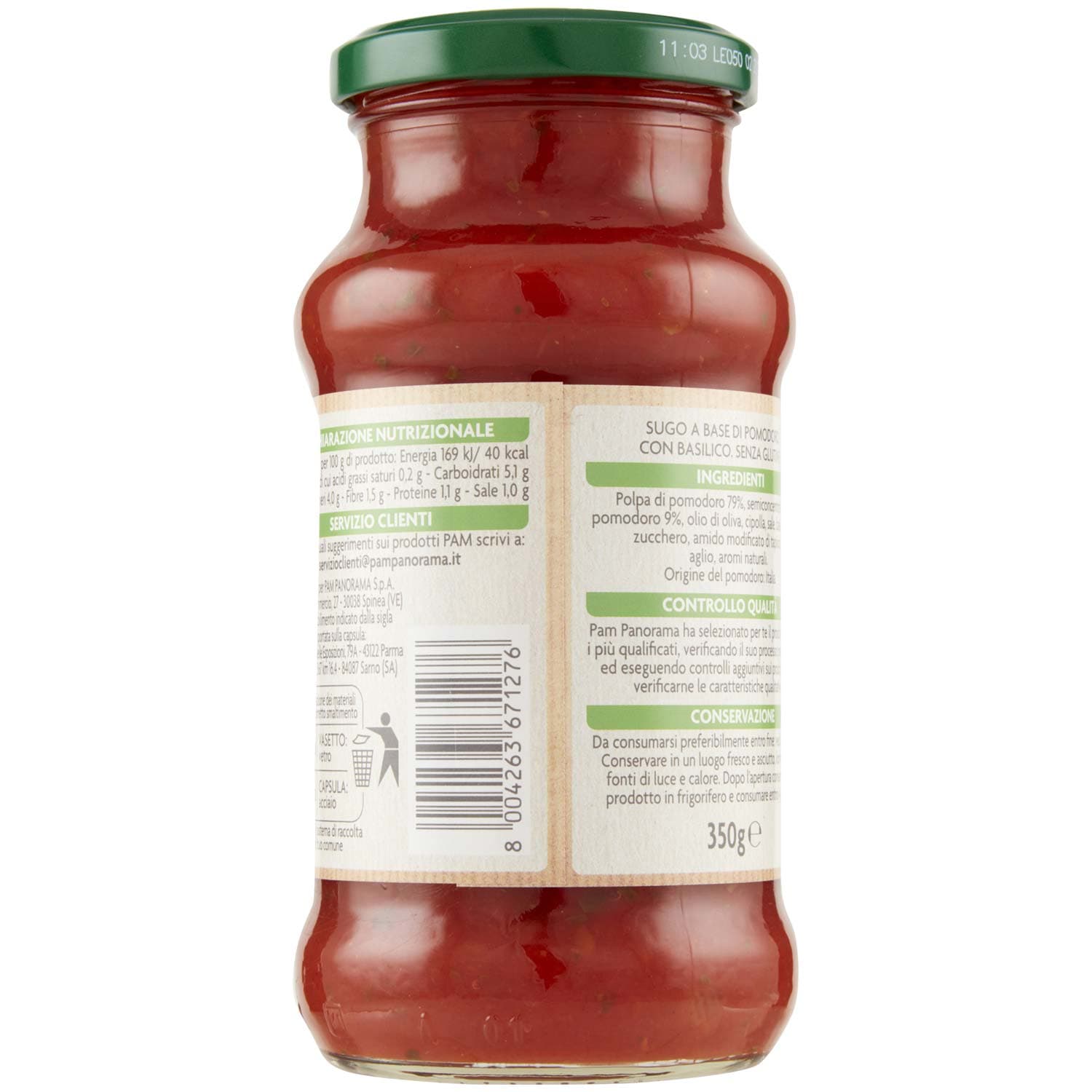 PAM Qualità per te Sugo al basilico 350 g – immagine 4
