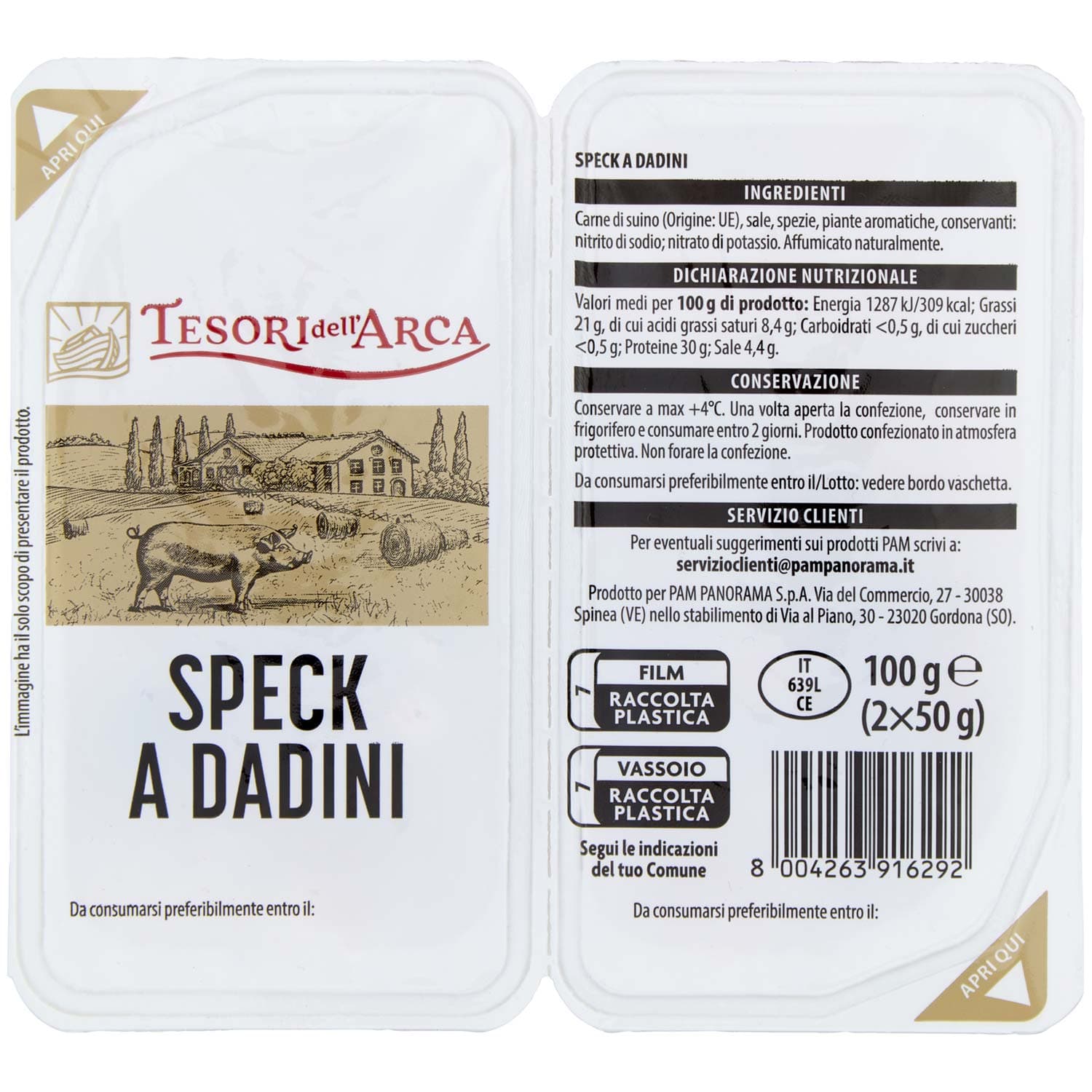 TESORI DELL'ARCA Speck a Dadini 2 x 50 g – immagine 2