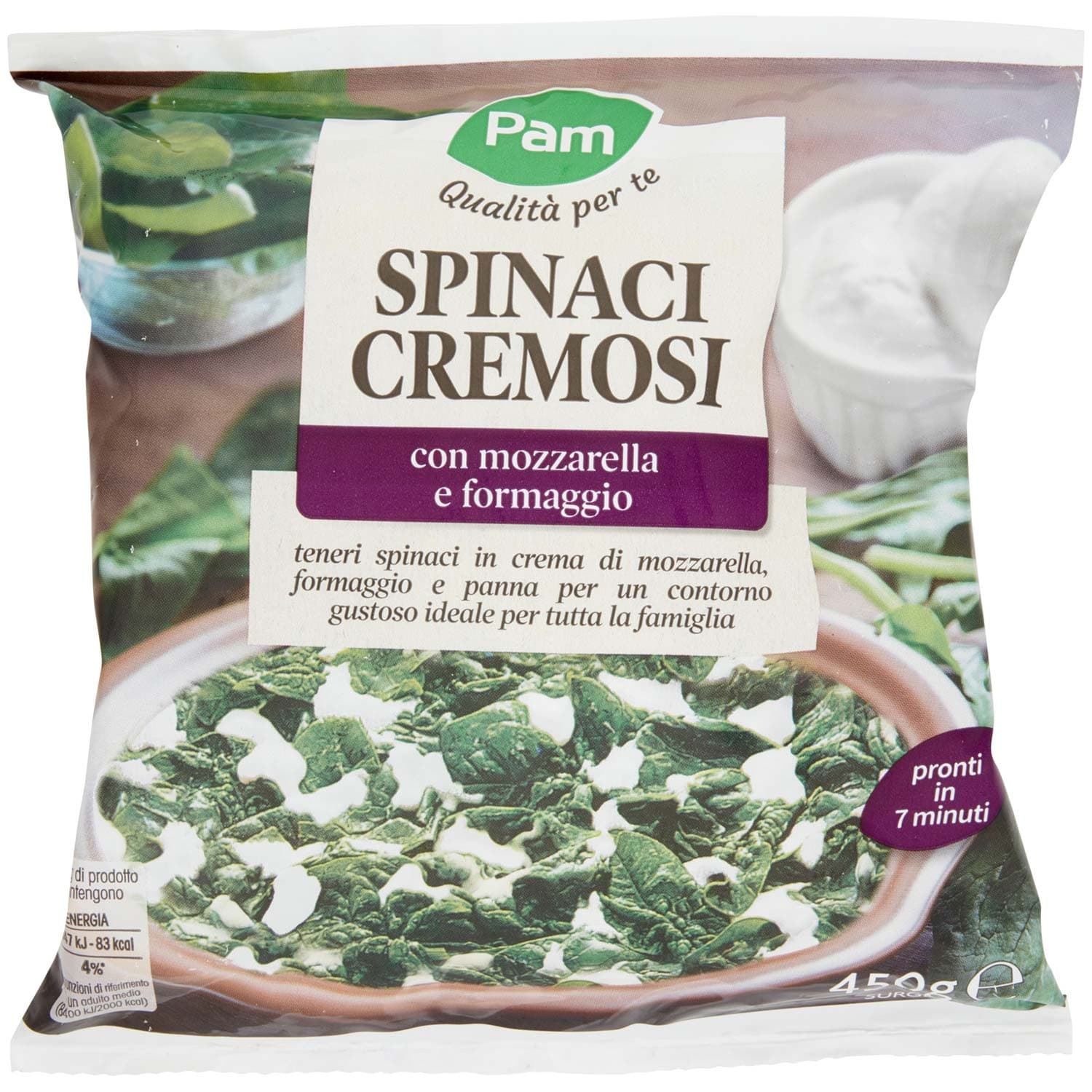 PAM PANORAMA Spinaci Cremosi surgelati 450 g – immagine 2