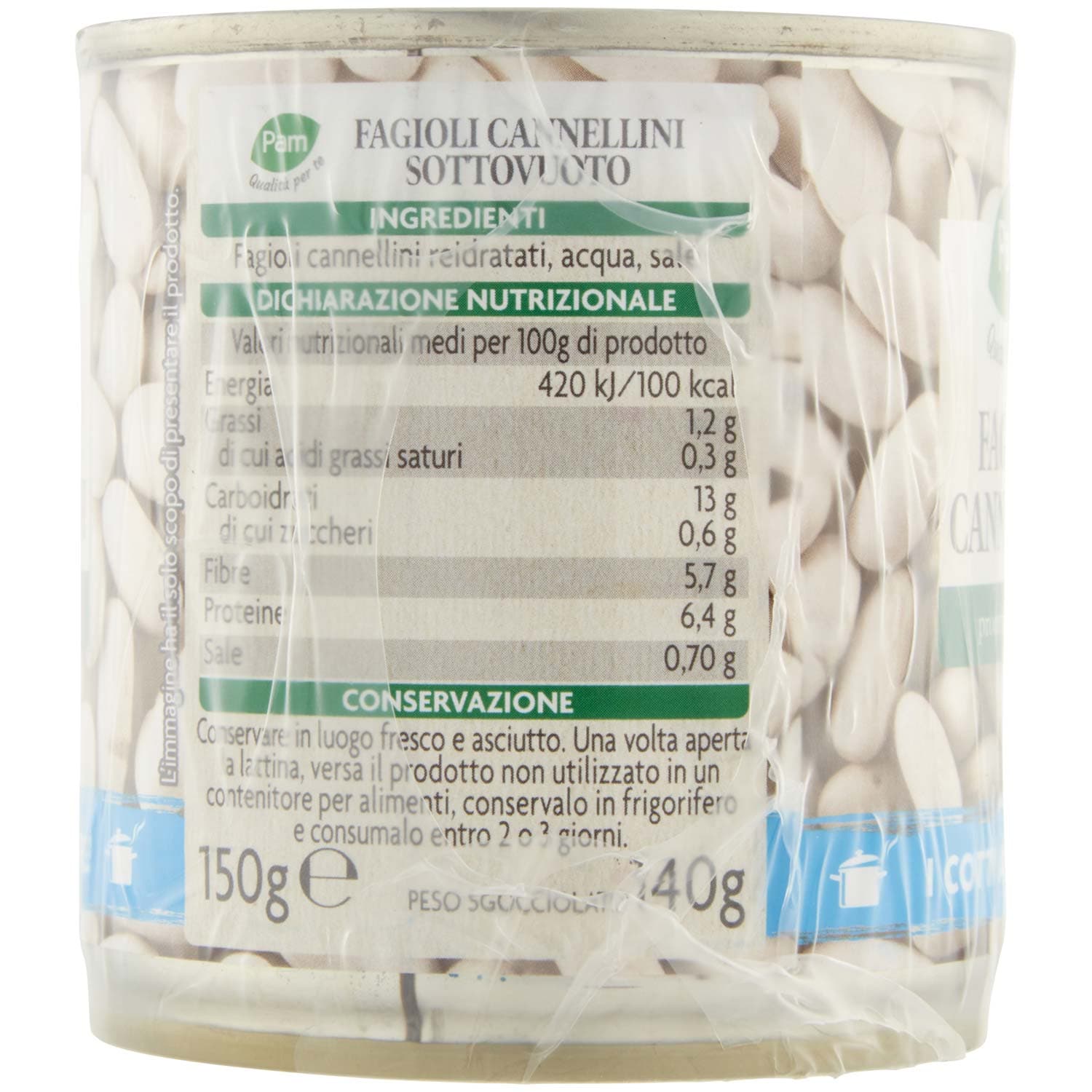 PAM PANORAMA Fagioli Cannellini 150g x 3 – immagine 3